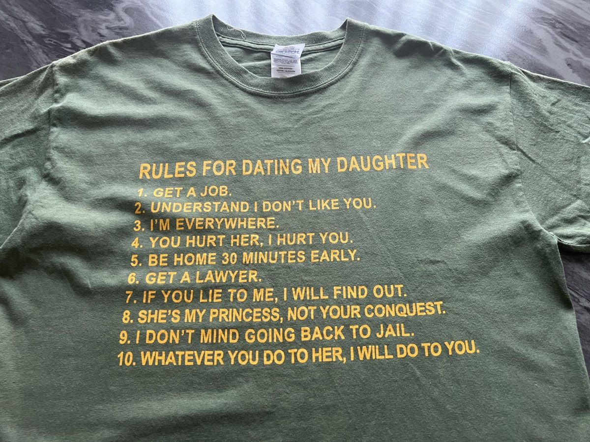Other × Vintage FONT : Word Rules For Dating My Daughter Size US M / EU 48-50 / 2 - 8 Thumbnail