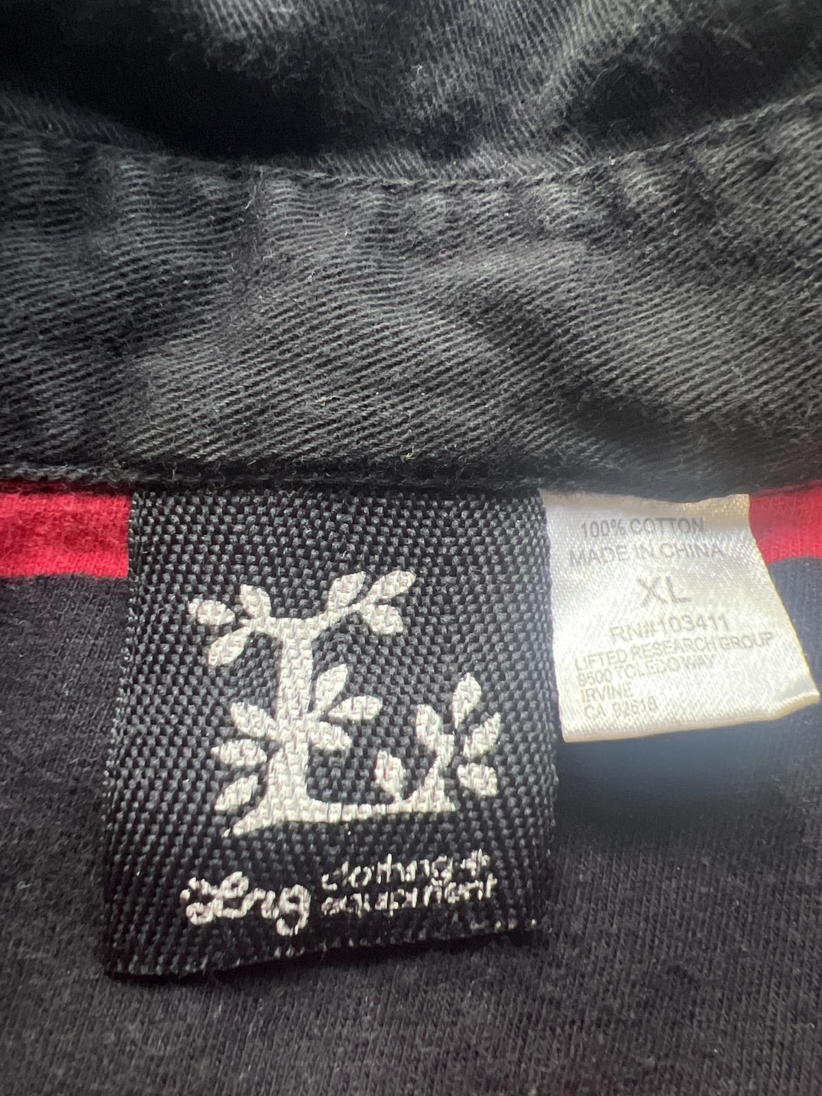 Other Vintage LRG Red and Black Striped Long Sleeve Polo Shirt XL Size US XL / EU 56 / 4 - 4 Thumbnail