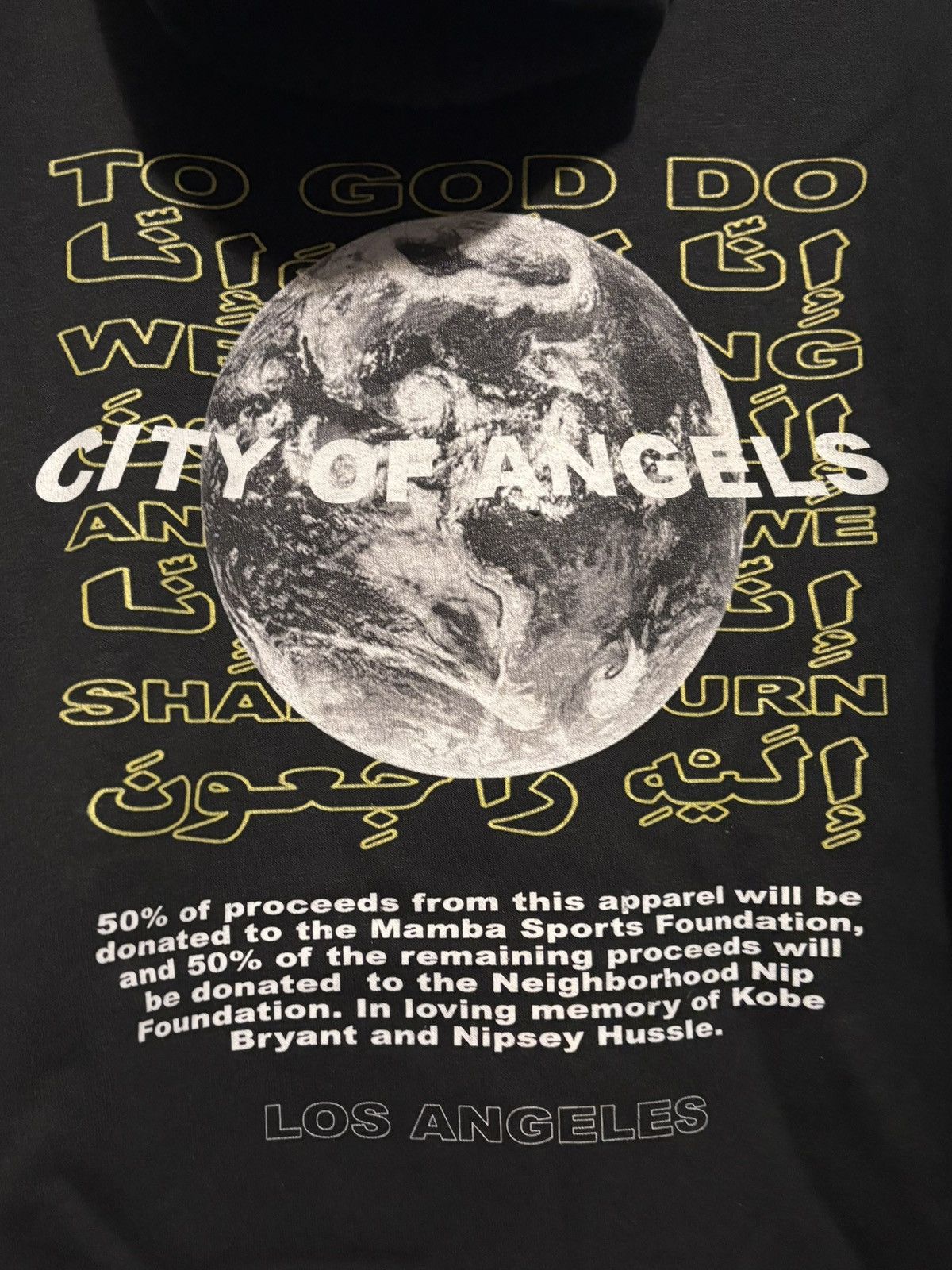 Vintage Spraystars Intl. RIP Nipsey Kobe City Of Angels LA Hoodie Size US M / EU 48-50 / 2 - 5 Thumbnail