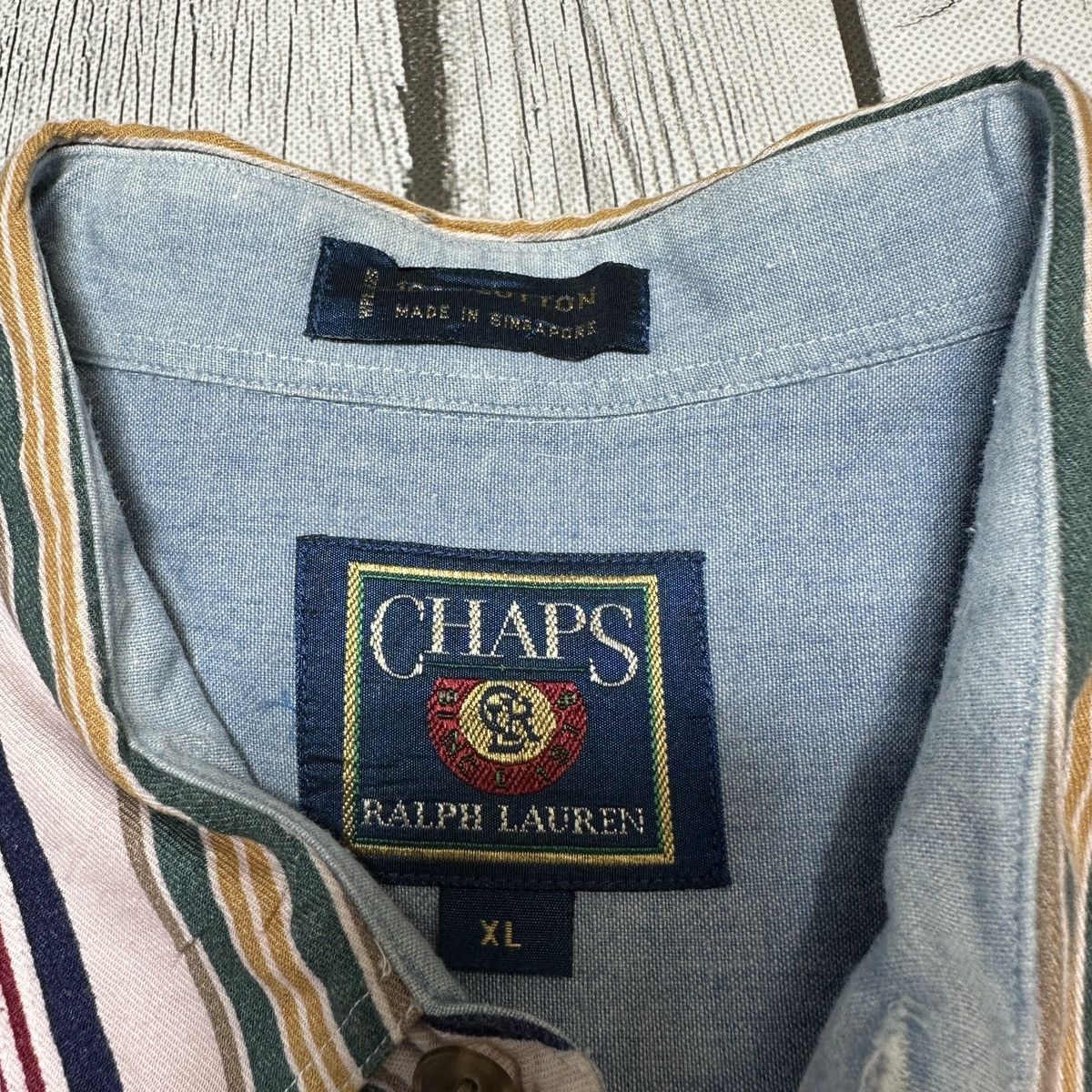 Chaps Ralph Lauren × Vintage Vintage Chaps Ralph Lauren shirt Size US XL / EU 56 / 4 - 4 Thumbnail