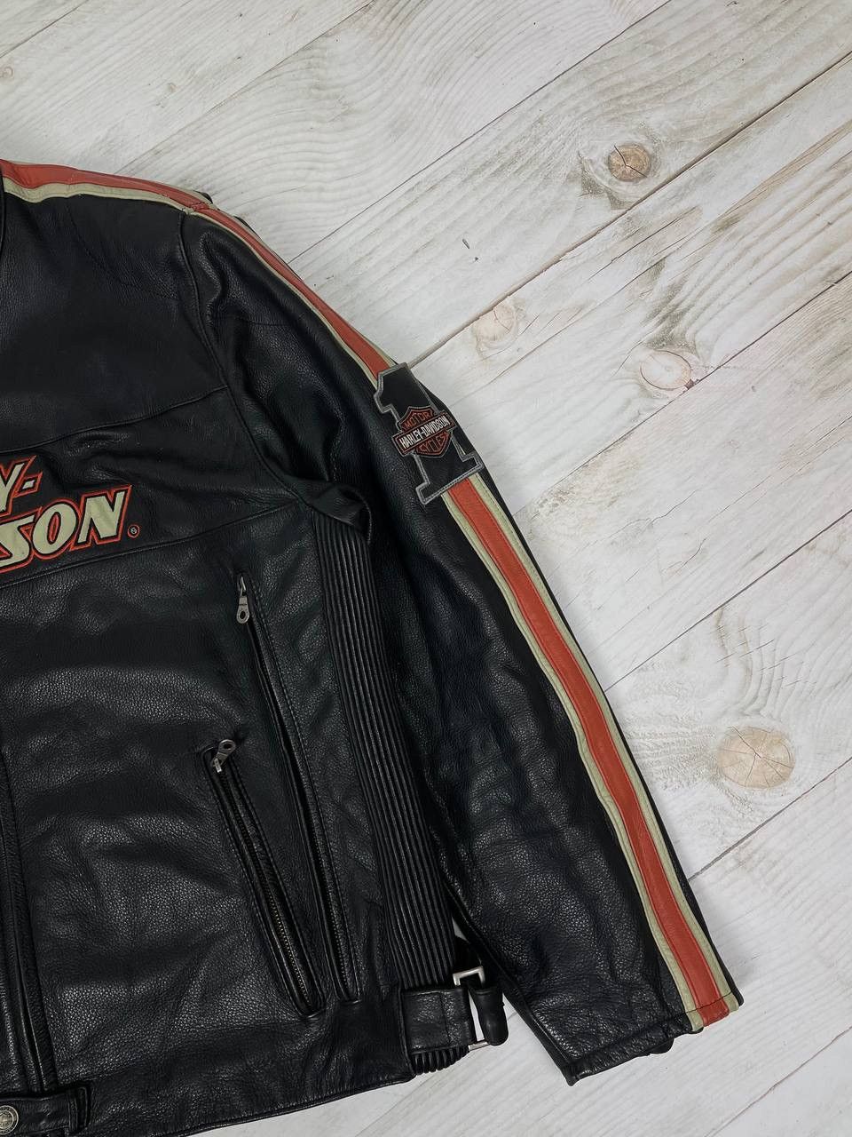 Harley Davidson Vintage Harley Davidson Motorcycle Leather Jacket Biker 90s Size US XXL / EU 58 / 5 - 5 Thumbnail