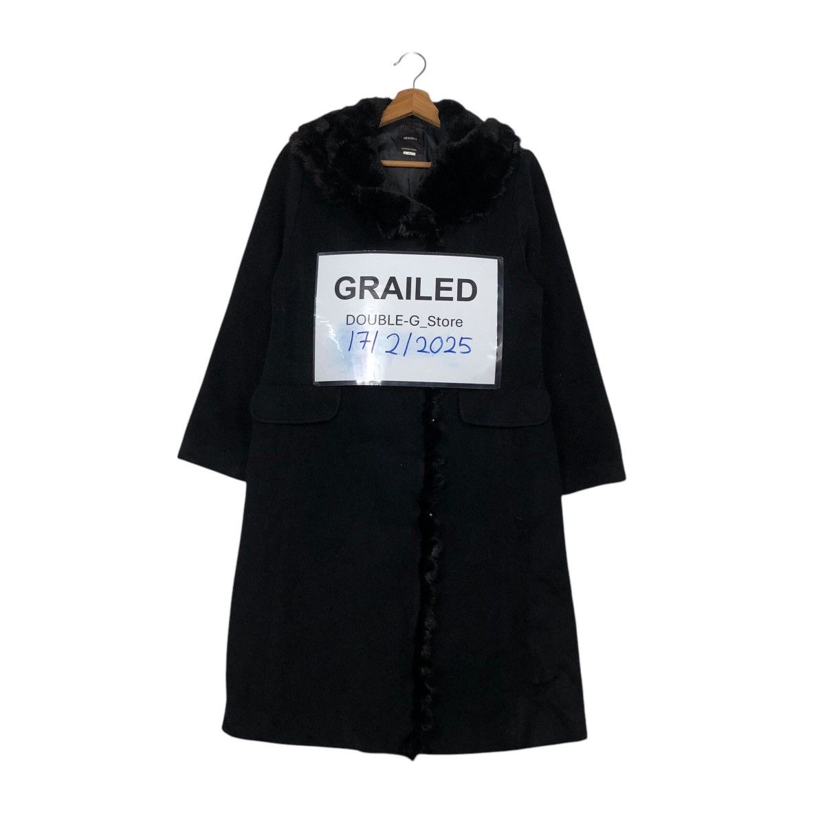 Issey Miyake 📌Rich Black Vintage Long Jacket Wool Issen Collezione Donna Size US M / EU 48-50 / 2 - 1 Thumbnail