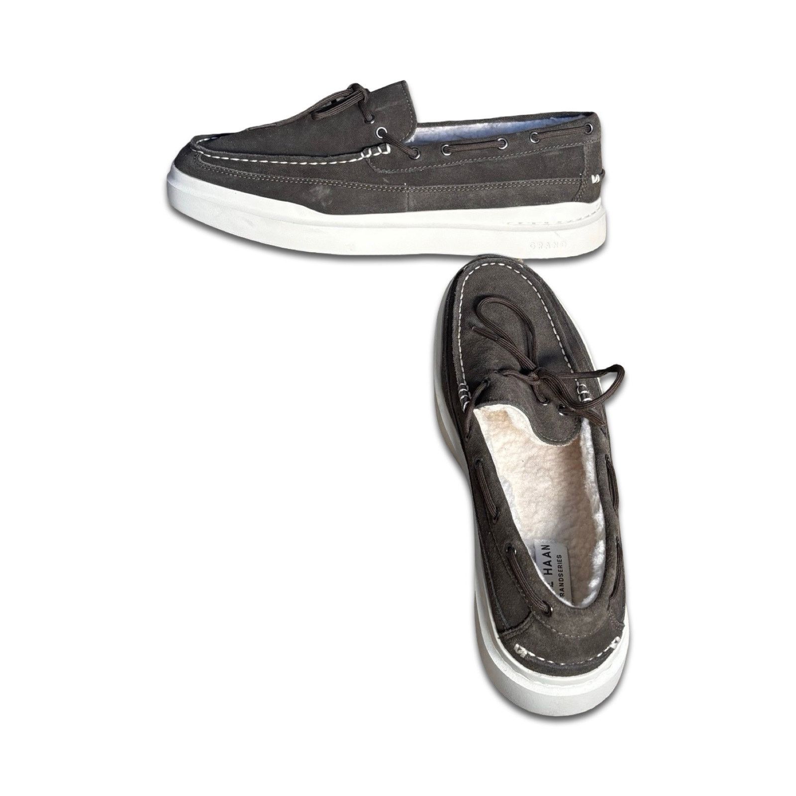 Cole Haan Cole Haan Grand Pro Rally Faux Fur Lined Suede Boat Shoes Size US 10.5 / EU 43-44 - 11 Thumbnail