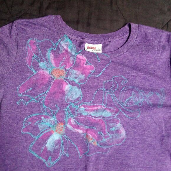 Other Vintage Y2K Roxy Paradise Flowers Surf T-Shirt Size L / US 10 / IT 46 - 1 Thumbnail