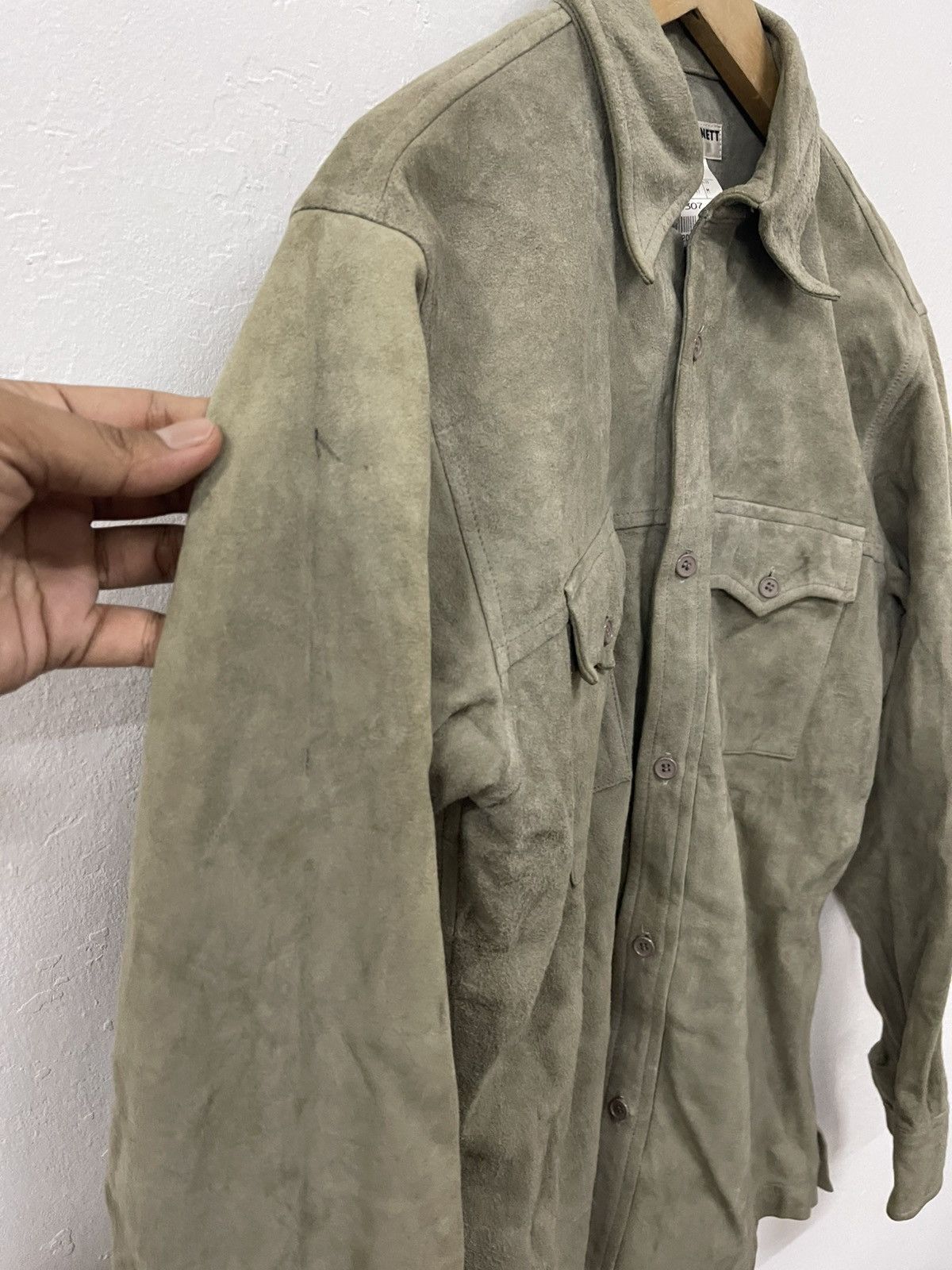 Japanese Brand × Katharine Hamnett London × Vintage GoatSkin Button Shirt Size US S / EU 44-46 / 1 - 5 Thumbnail