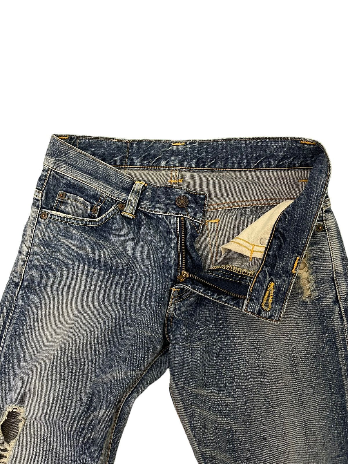 Edwin Flare Jeans Edwin Japan Distress Low Rise Boot Cut 6🟦3 Size US 29 - 10 Thumbnail