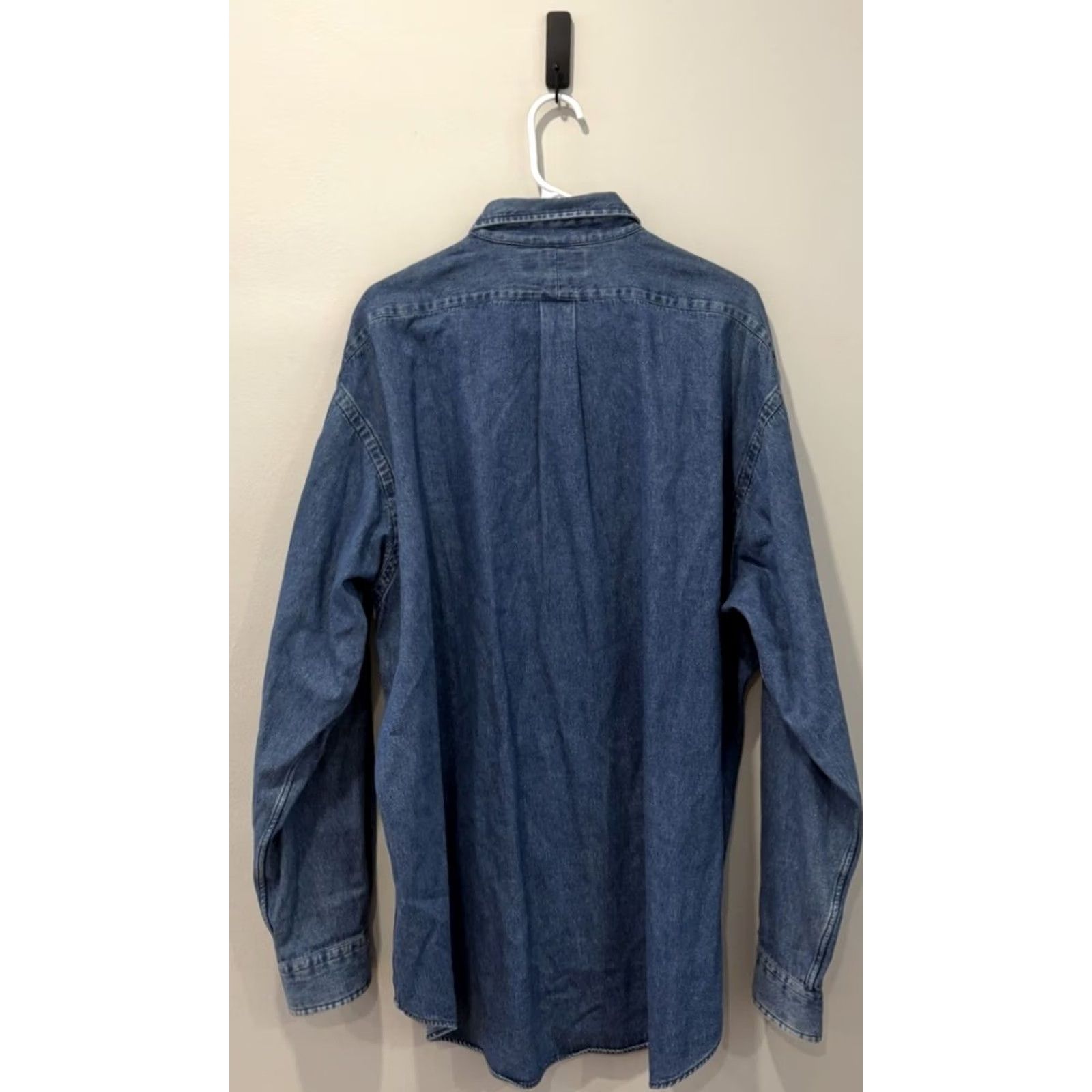 Polo Ralph Lauren VINTAGE Polo Ralph Lauren Blaire Denim Blue Button-Up Shirt XL Mens Size US XL / EU 56 / 4 - 2 Thumbnail