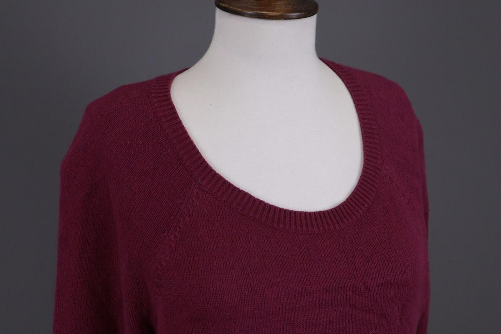 Eileen Fisher Eileen Fisher Burgubdy Lagenlook Cotton Sweater Size M Size M / US 6-8 / IT 42-44 - 8 Thumbnail