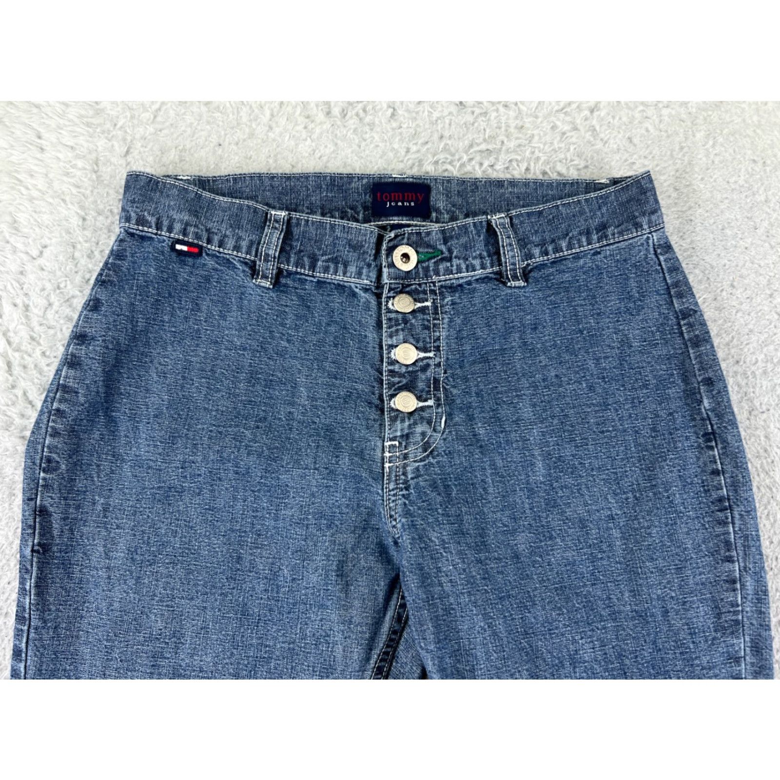 Tommy Hilfiger Tommy Hilfiger Jeans Womens 5 Blue Denim Straight Leg Button Fly 5-Pocket Design Inseam 30 in Cotton Size 27" / US 4 / IT 40 - 7 Thumbnail