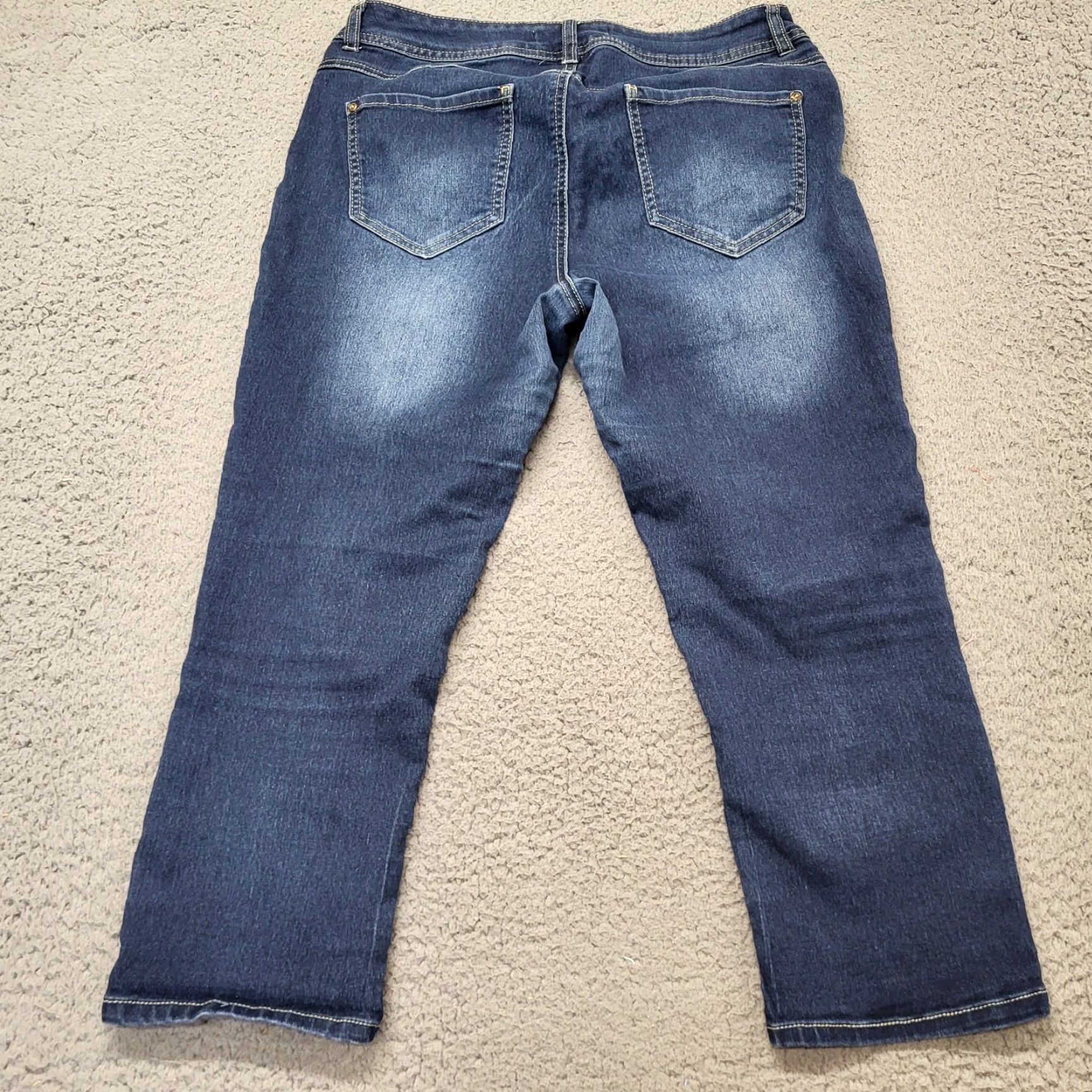Vintage Cato EST 1946 Capri Womens 8P Jeans Petites Mid Rise Slim Stretch Blue 31x22 Womens Size 30" / US 8 / IT 44 - 3 Thumbnail