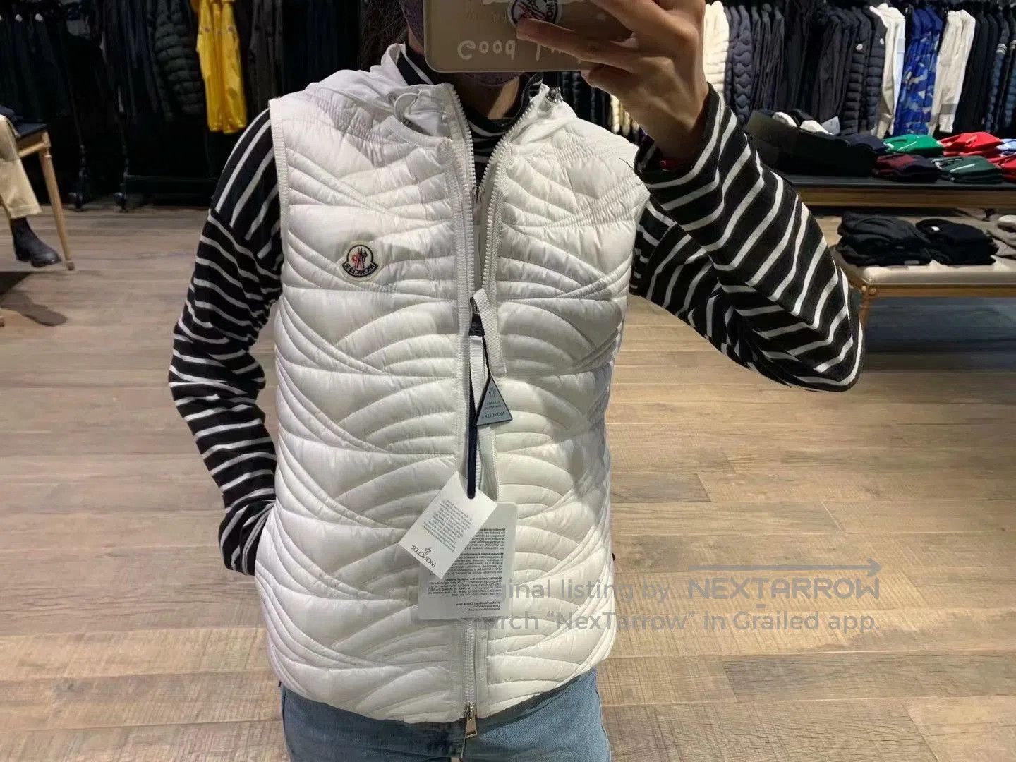 Moncler Moncler White Down Vest. Size M / US 6-8 / IT 42-44 - 8 Thumbnail