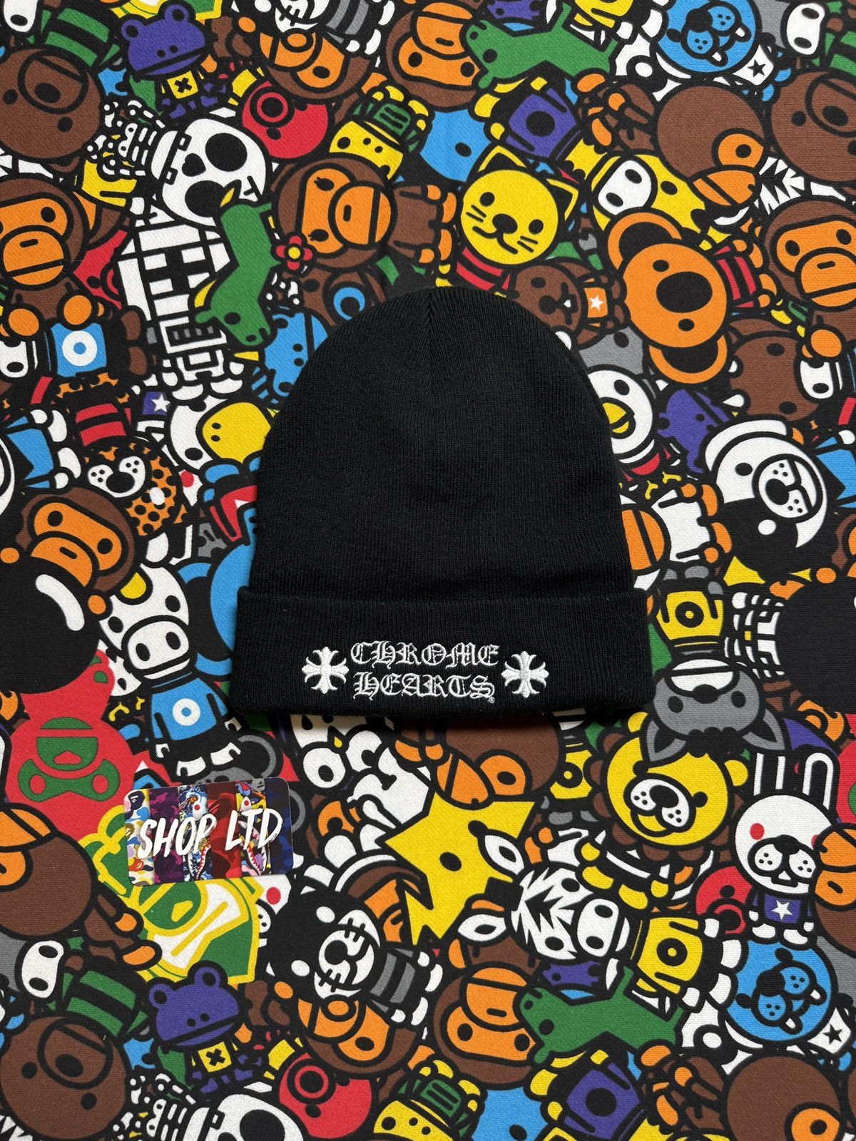 Chrome Hearts Chrome Hearts Black Script Logo Beanie Size ONE SIZE - 1 Thumbnail