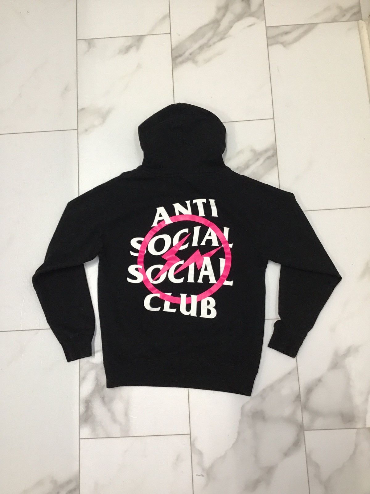 パーカー・フーディ Anti Social Social Club x Fragment Pink Bolt Hoodie FW19 Anti Social Social Club Fragment Design Pink Bolt Hoodie
