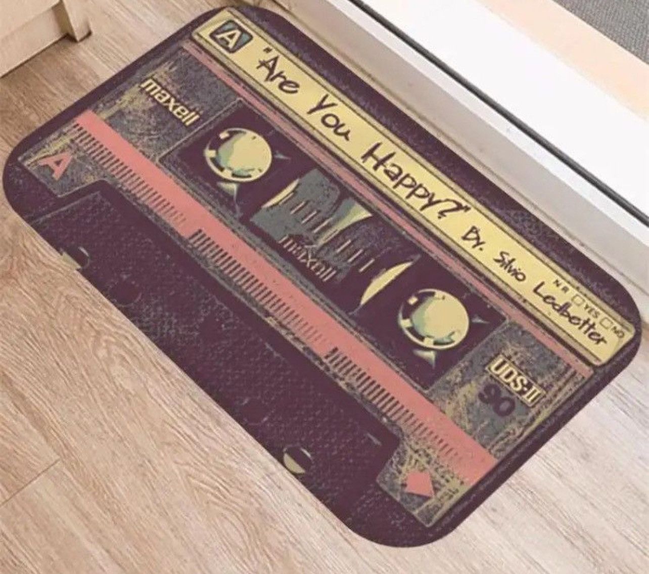 Japanese Brand Brown Soft Floor Mat 3D Cassette Music Tape Size ONE SIZE - 1 Thumbnail