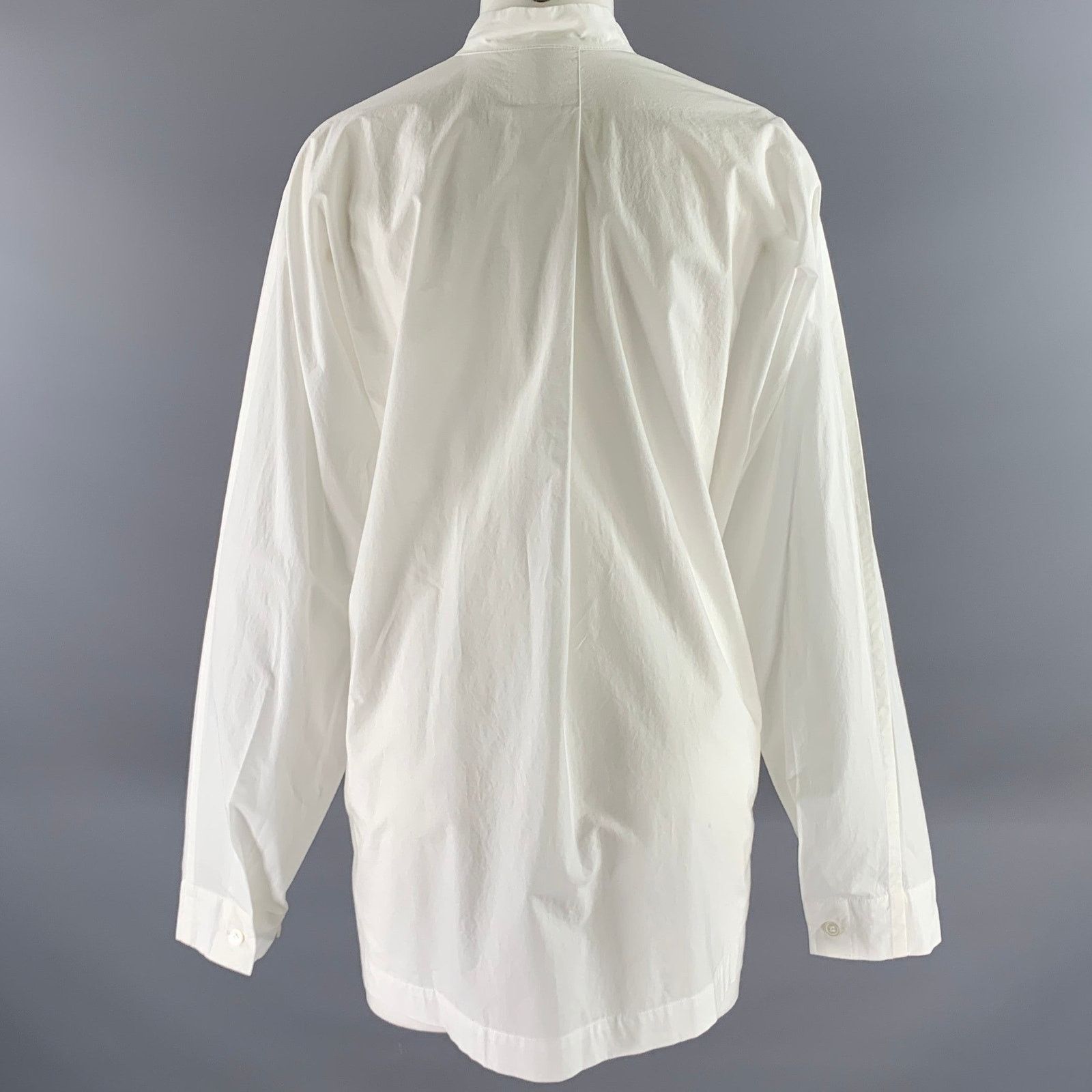 Issey Miyake ISSEY MIYAKE Size L White Cotton Nehru Collar Shirt Size US L / EU 52-54 / 3 - 4 Thumbnail