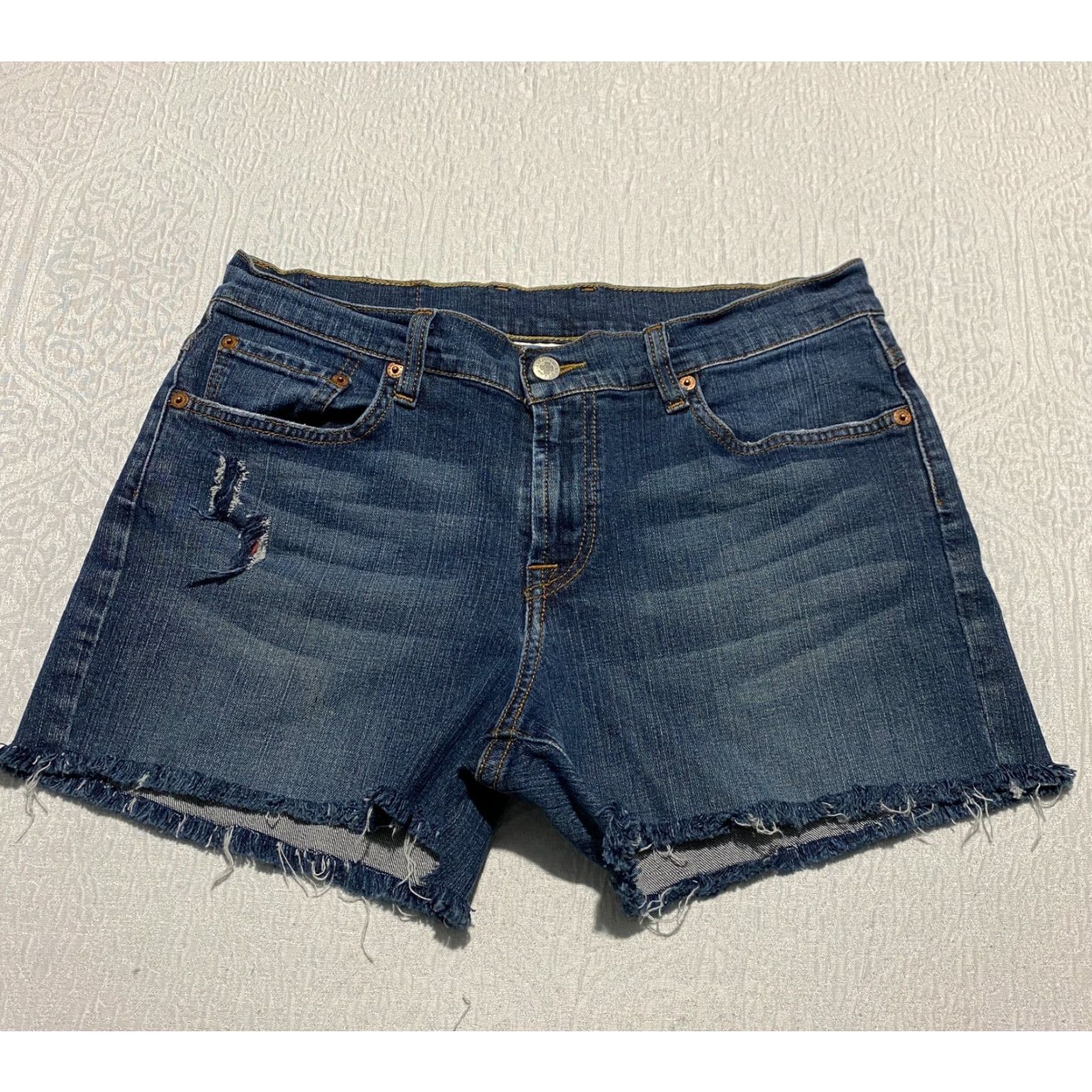 Lucky Brand Lucky Brand Shorts Womens 30 Blue Denim Jorts Cut-Off Stretch Summer Flat Front 5-Pocket Casual Classic Womens Size 30" / US 8 / IT 44 - 2 Thumbnail