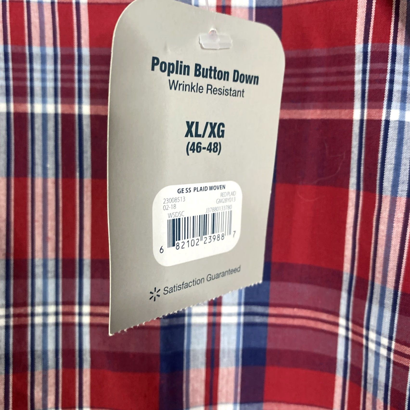 George George Mens Button Up Shirt XL Red Plaid NWT Multicolor 27x32 Size US XL / EU 56 / 4 - 3 Thumbnail