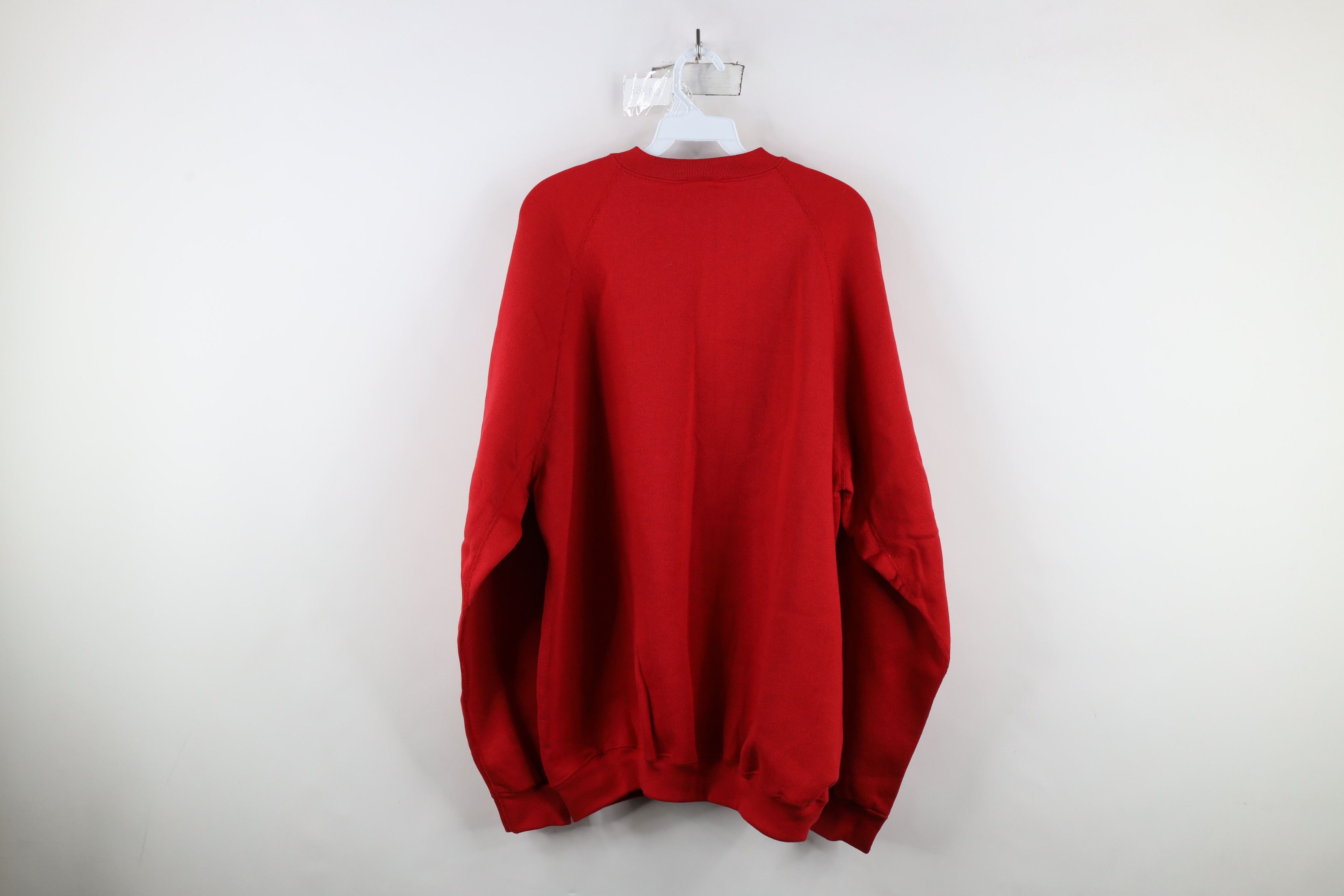 Vintage Deadstock Vintage 90s Streetwear Crewneck Sweatshirt Red USA Size US XL / EU 56 / 4 - 7 Thumbnail
