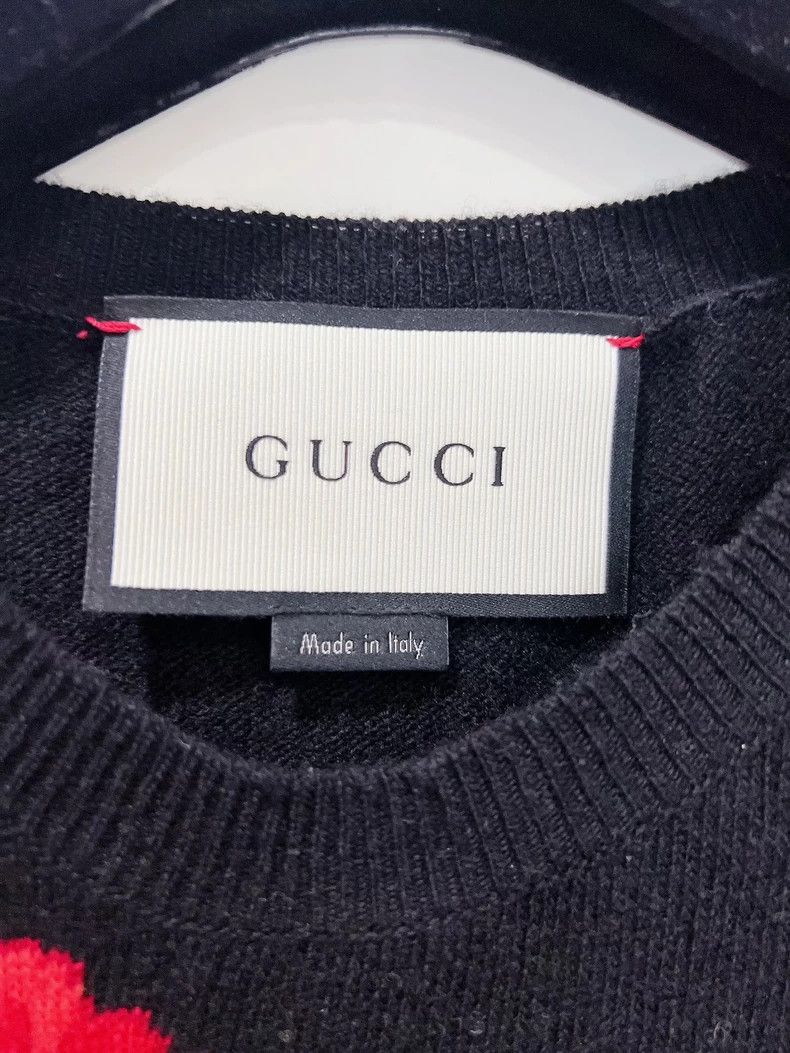 Gucci Gucci Black sweater colorful floral pattern cashmere long s Size S / US 4 / IT 40 - 7 Thumbnail