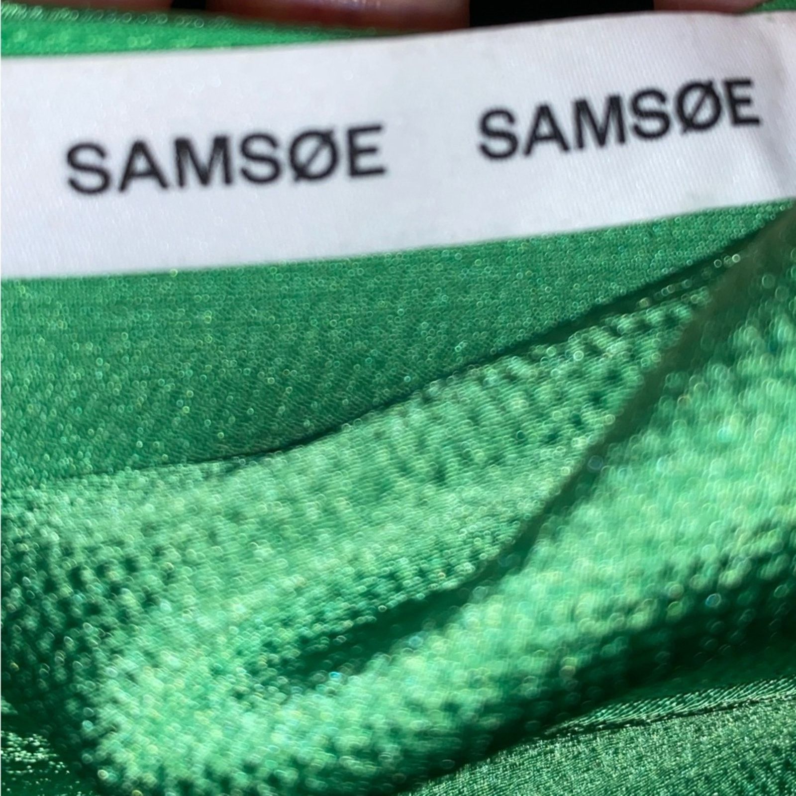 Samsoe Samsoe SAMSOE SAMSOE Garmentory $250 Cillia Green Satin Dress XS Size XS / US 0-2 / IT 36-38 - 5 Thumbnail