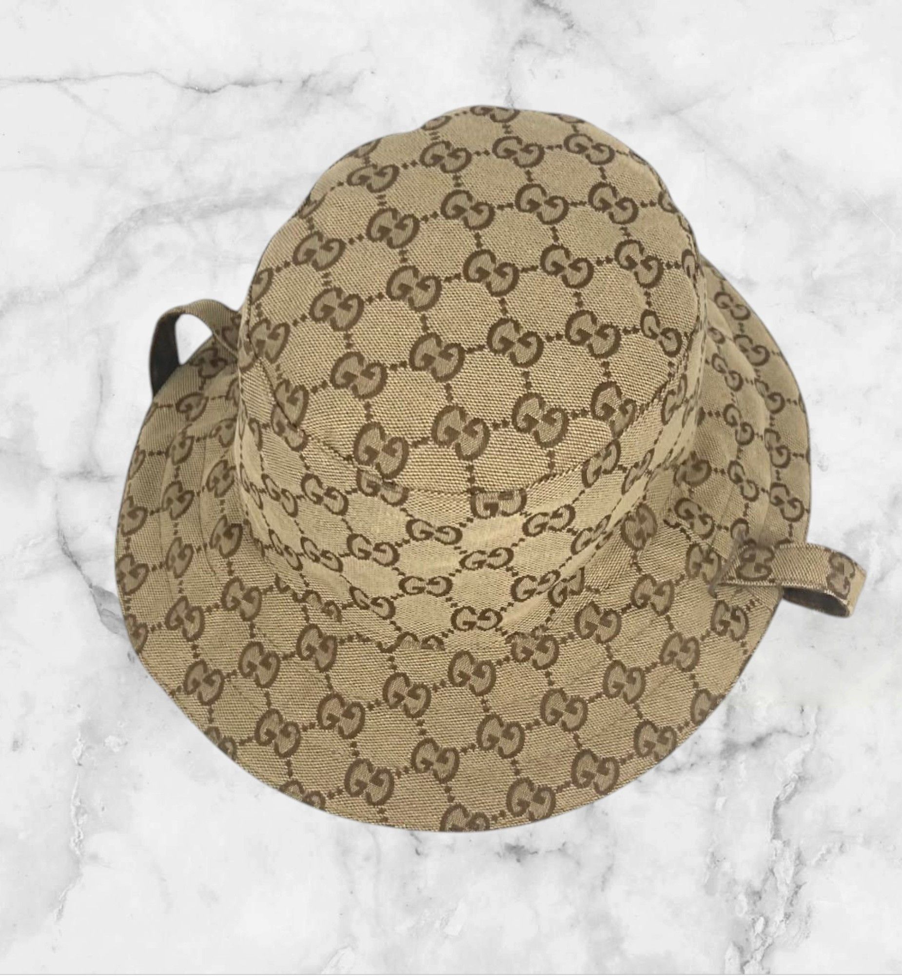 Gucci Gucci GG Monogram Reversible Stripe Bucket Hat Size ONE SIZE - 6 Thumbnail