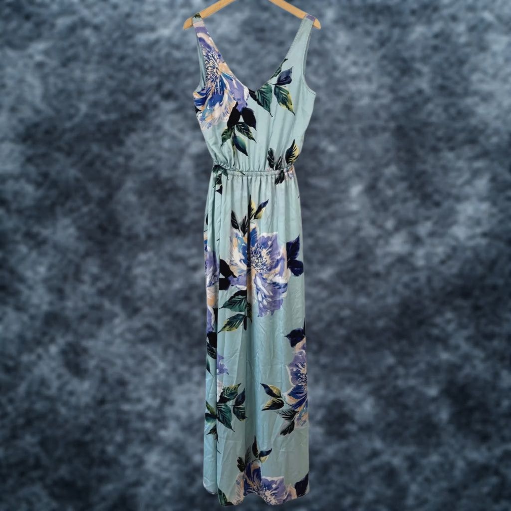 kendall maxi dress mumu Show Me Your Mumu Kendall Maxi Dress Womens Small Black V-Neck Slit Evening