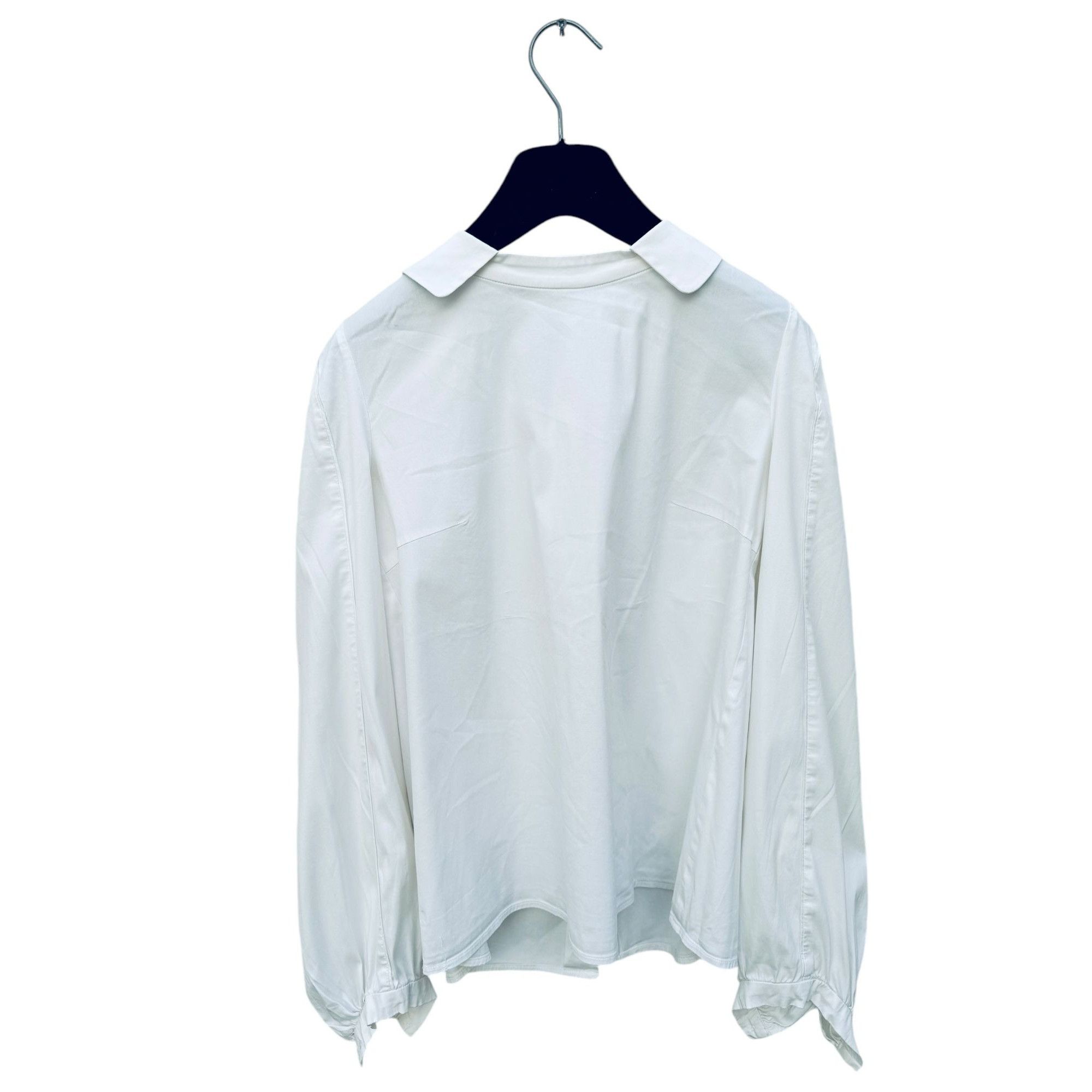 Miu Miu White Reversed Shirt Size M / US 6-8 / IT 42-44 - 4 Thumbnail