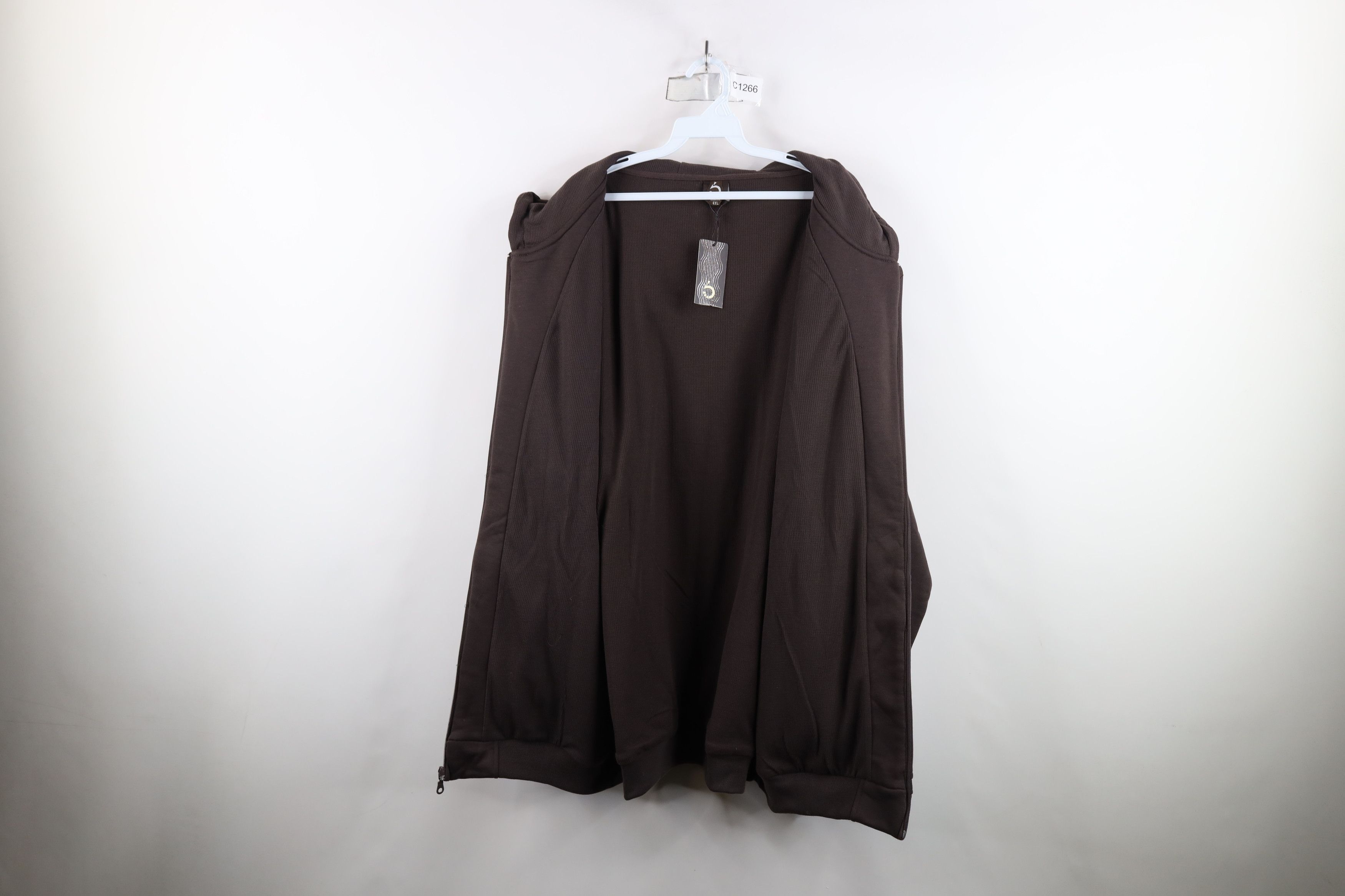 Vintage Deadstock Vintage 90s Y2K Streetwear Lined Hoodie Brown Size US XL / EU 56 / 4 - 9 Thumbnail