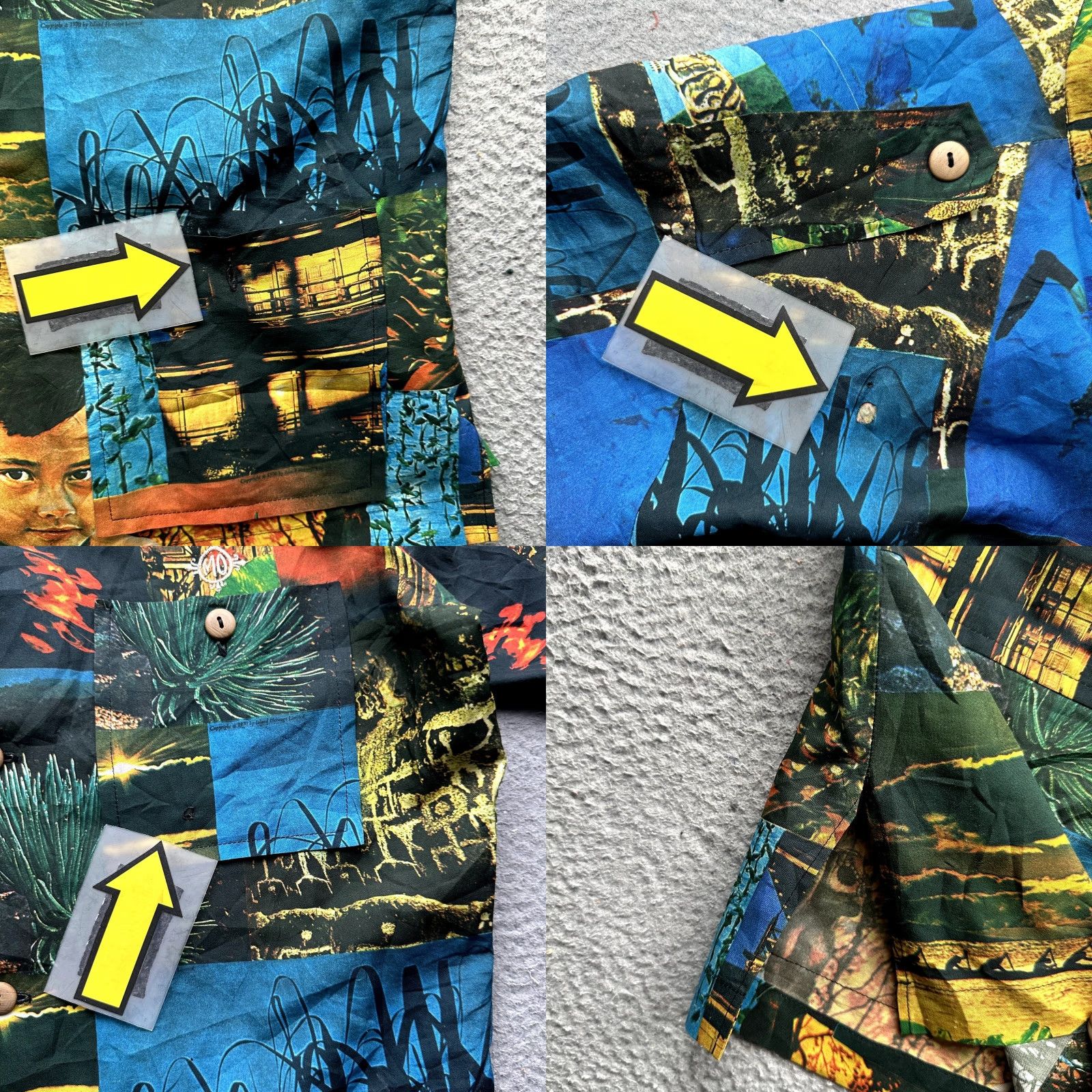Vintage VINTAGE Waltah Clarke's Photography Collage Hawaiian Shirt Large AOP RARE Size US L / EU 52-54 / 3 - 8 Thumbnail