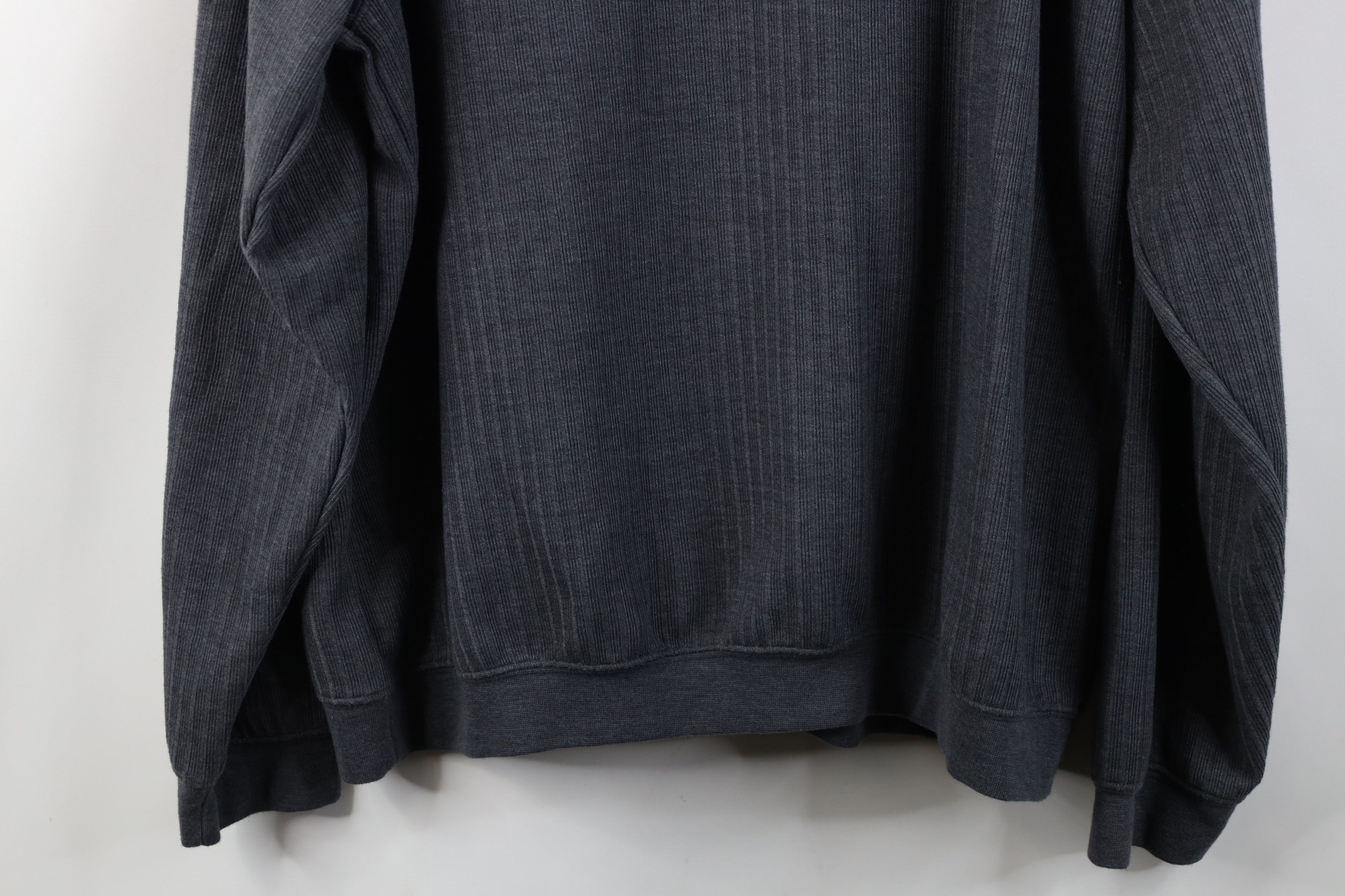 Vintage Vintage 90s Streetwear Ribbed Knit Pullover Long Sleeve Polo Size US XL / EU 56 / 4 - 10 Thumbnail