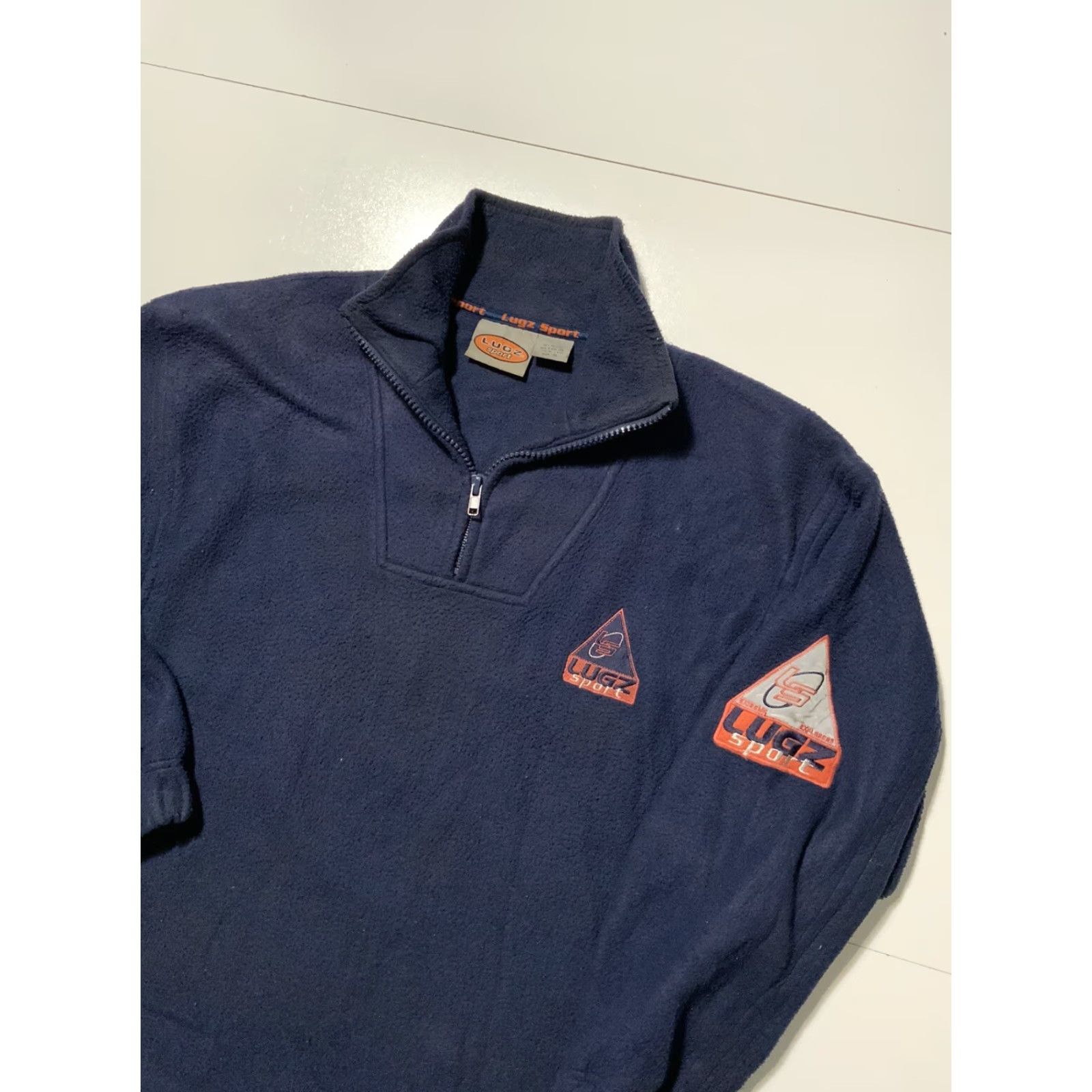 Lugz VINTAGE 90s Y2K Lugz Sport Extreme Explorers Triangle Fleece 1/4 Zip Jacket XL Blue Mens Size US XL / EU 56 / 4 - 3 Thumbnail
