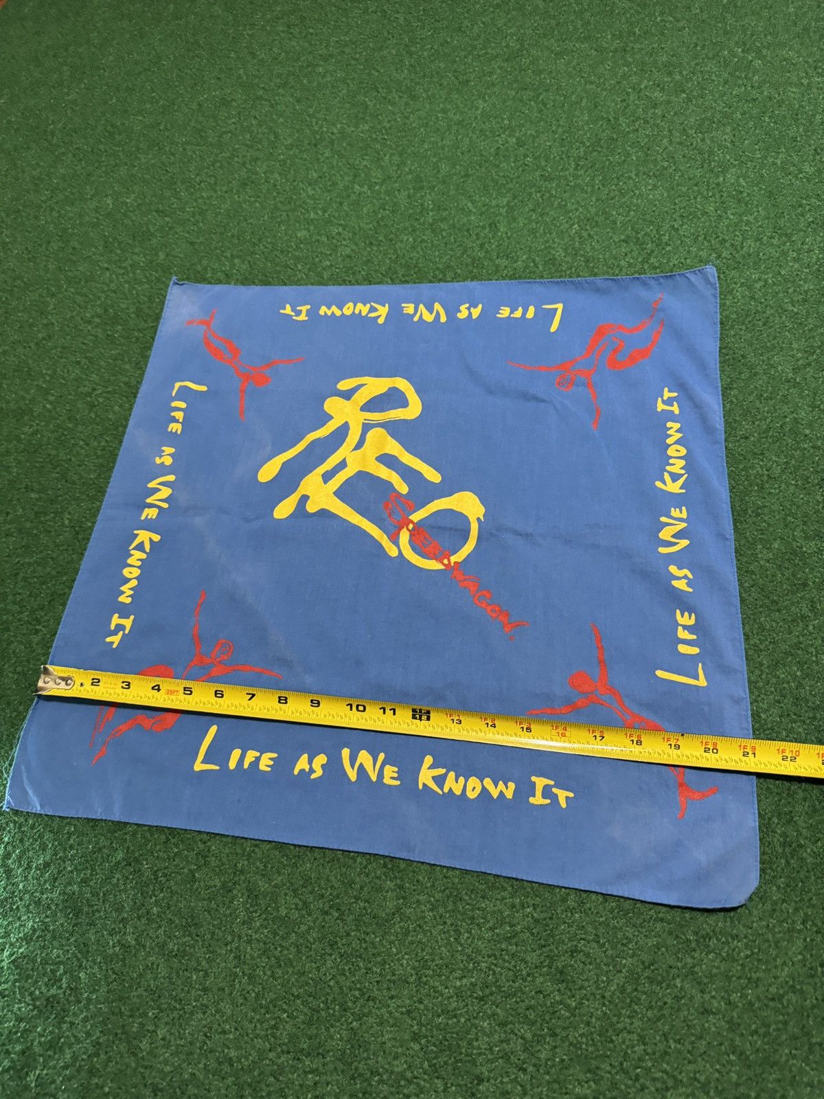 Vintage Vintage 80s REO Speedwagon Life As We Know Band Bandana Size ONE SIZE - 2 Thumbnail
