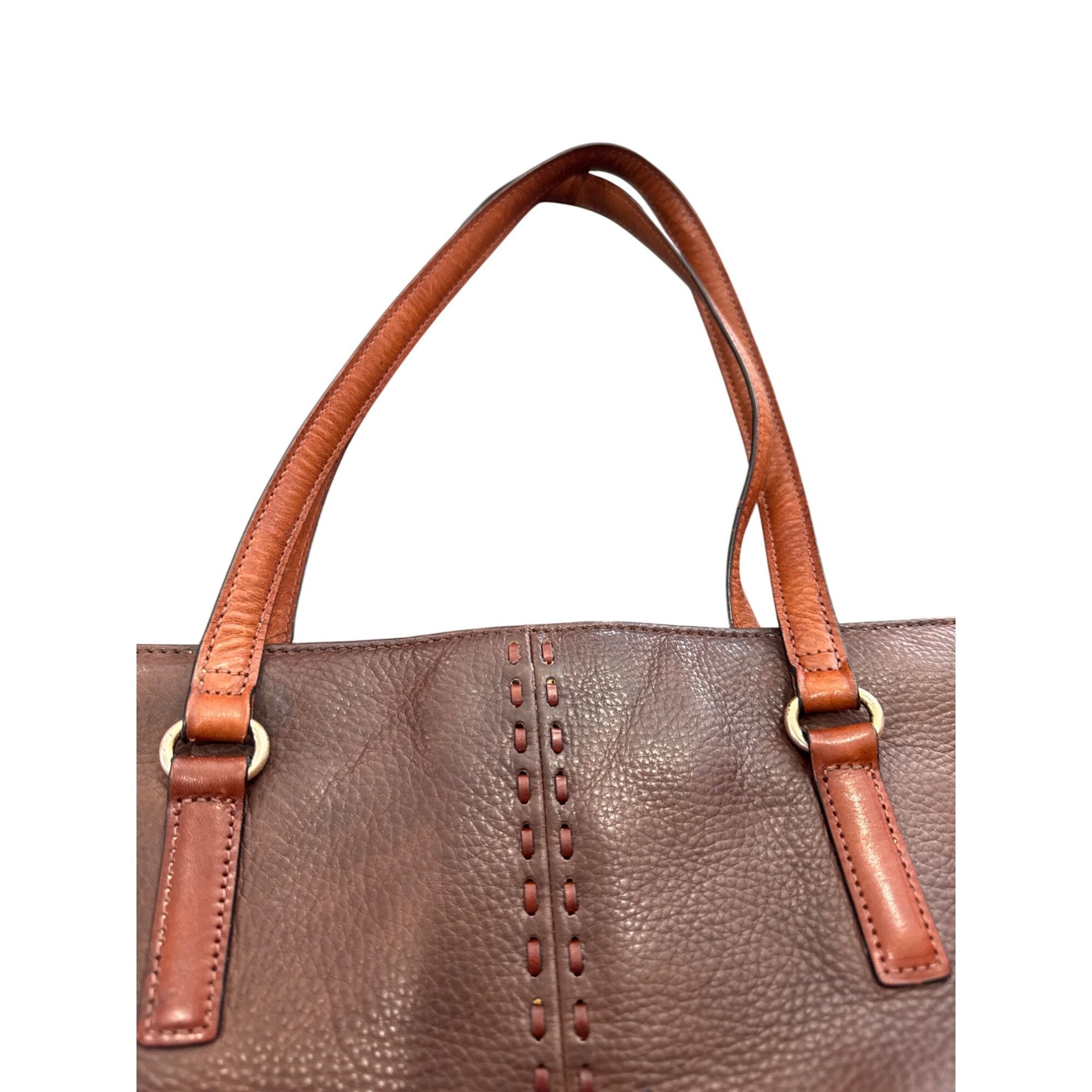 Fossil Fossil Womans Vintage Brown Leather Shoulder Handbag SKU 865 Size ONE SIZE - 3 Thumbnail