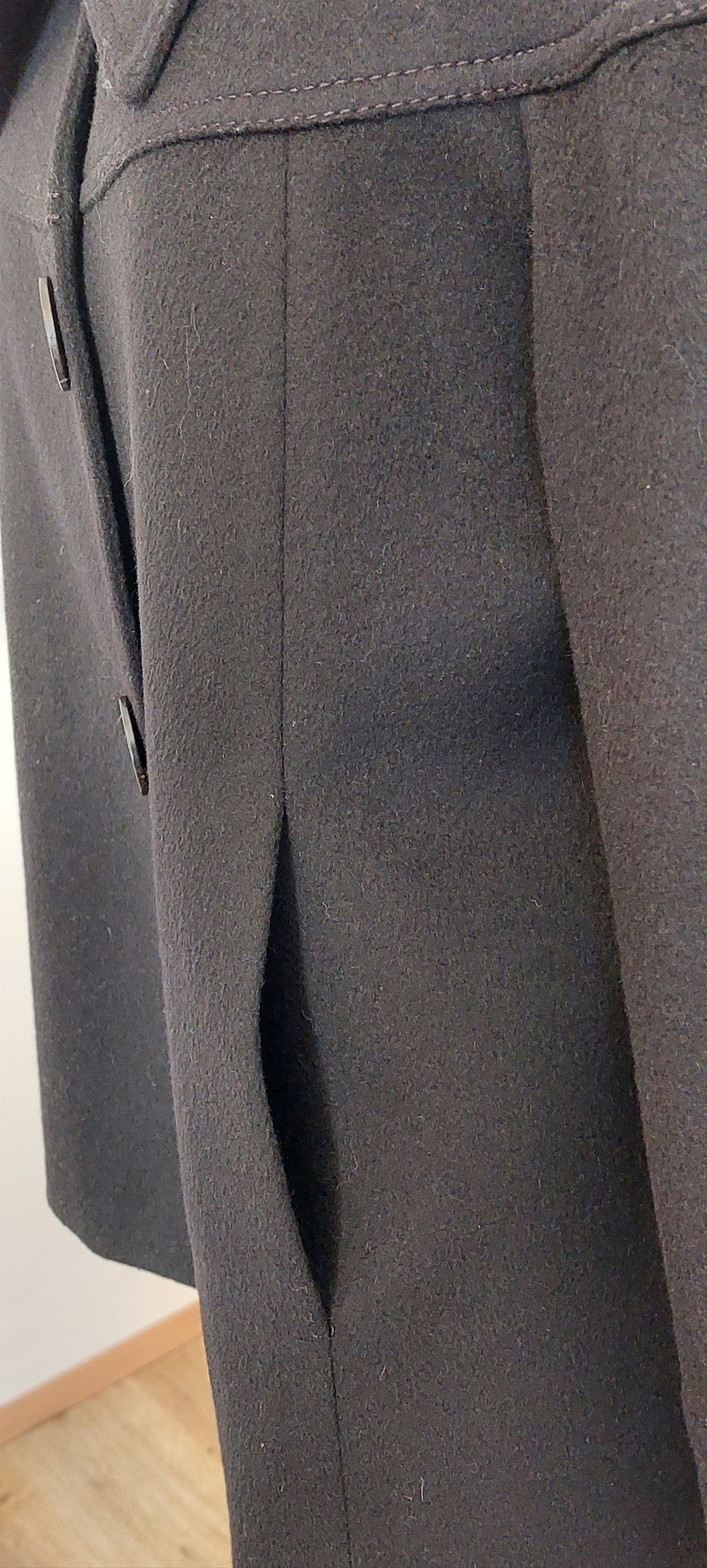 Vintage Early 2000s Y2K Minimal Wool Cropped Coat Size M / US 6-8 / IT 42-44 - 7 Thumbnail