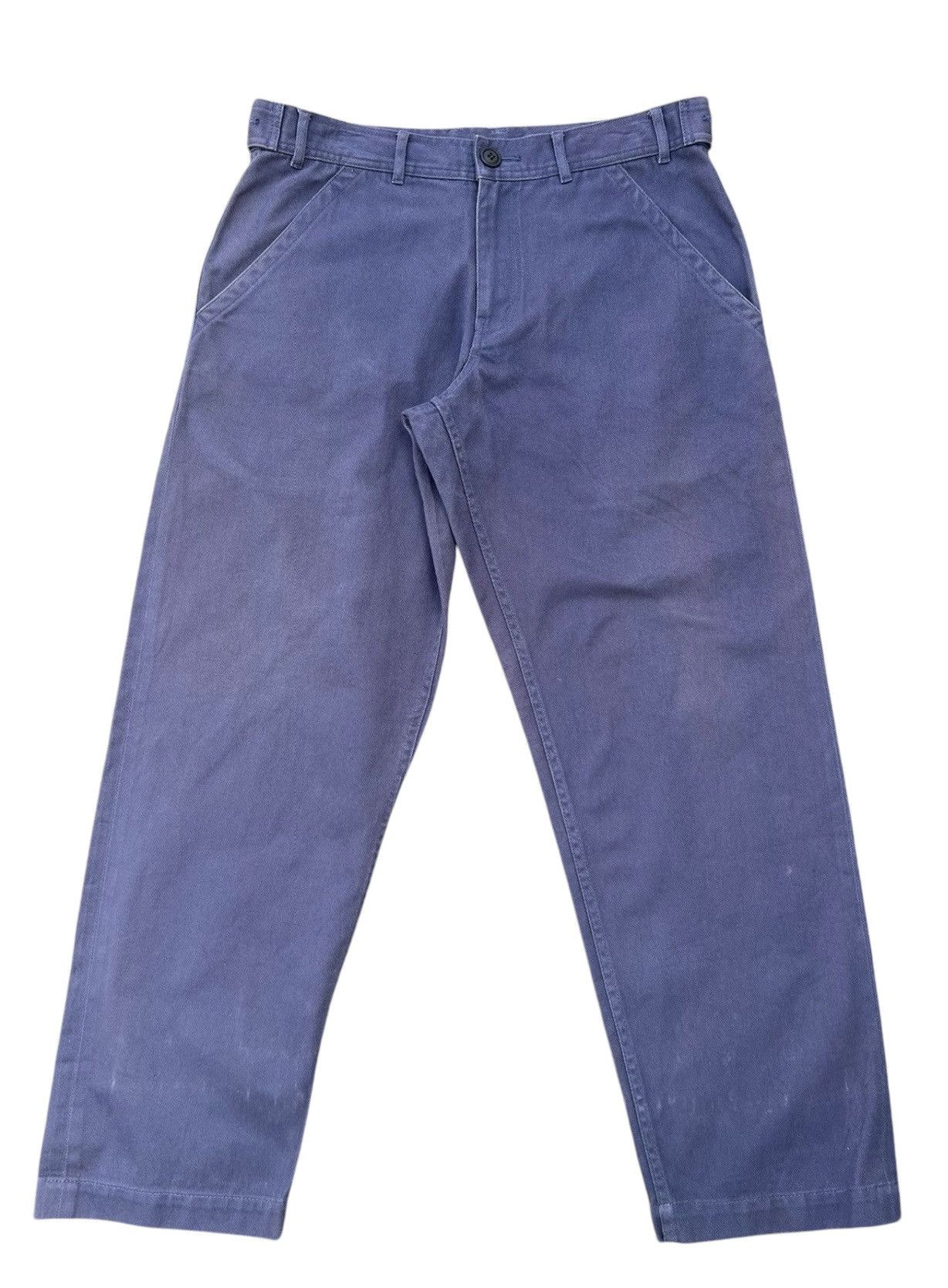 Comme des Garcons Homme × Comme des Garcons Homme Plus Vintage 2007 CDGHP Evergreen Sun Fade Navy Baggy Work Pant Size US 33 - 17 Thumbnail