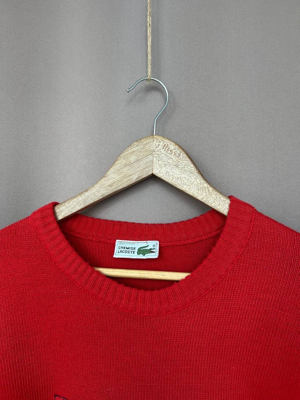 Lacoste Lacoste Chemise Big Logo Wool Knit Sweater Mens Size 7 L/XL Size US L / EU 52-54 / 3 - 9 Thumbnail