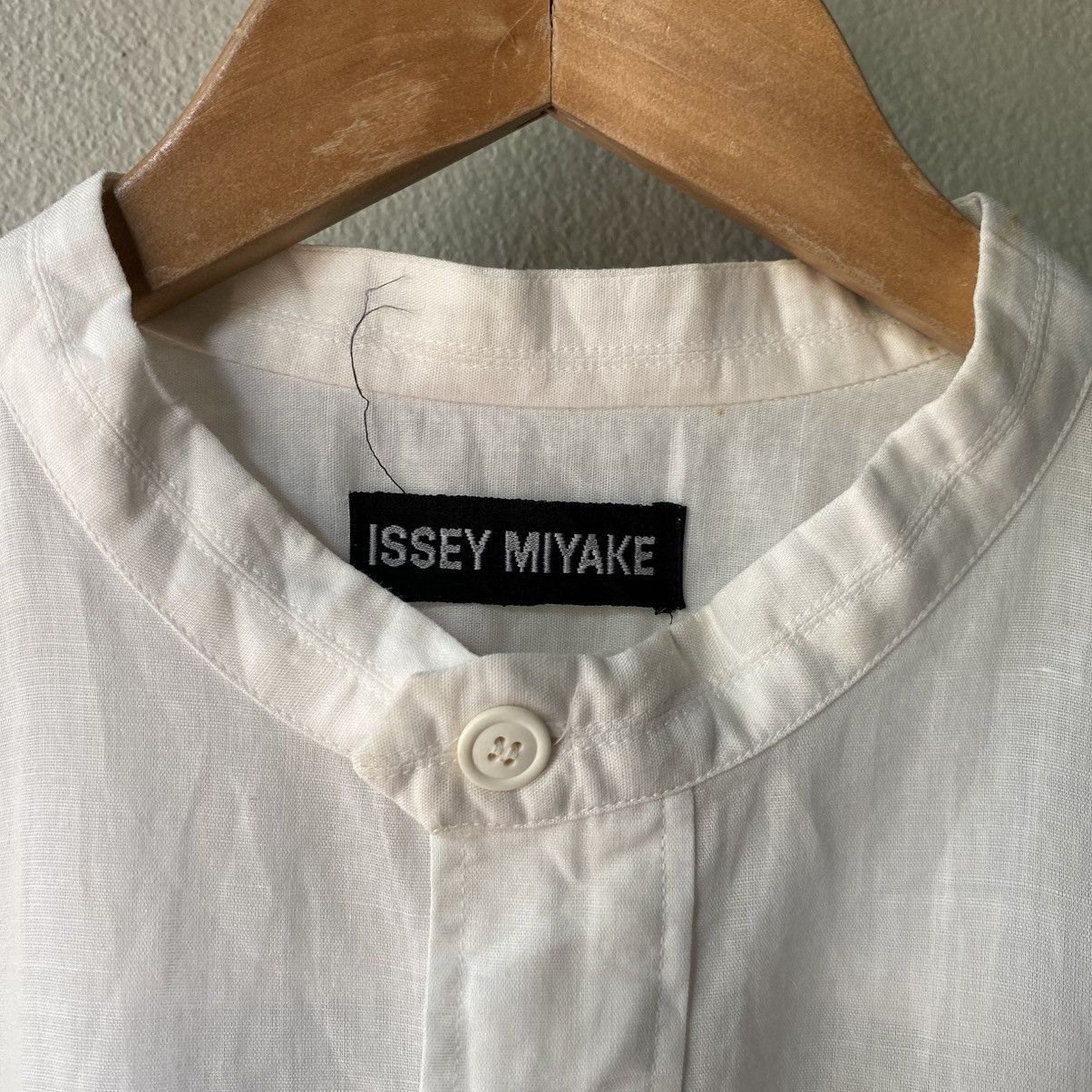 Issey Miyake Issey Miyake mandarin white shirt Size US XL / EU 56 / 4 - 2 Thumbnail