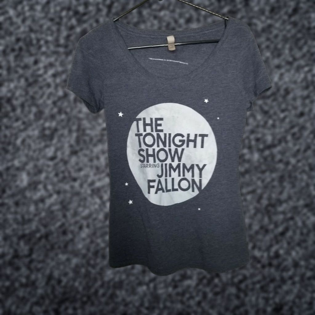 Vintage The Tonight Show - Starring Jimmy Fallon Fitted T Shirt Womens M Blue Stars Crew Neck Short Sleeve T-Shirt Size M / US 6-8 / IT 42-44 - 1 Thumbnail