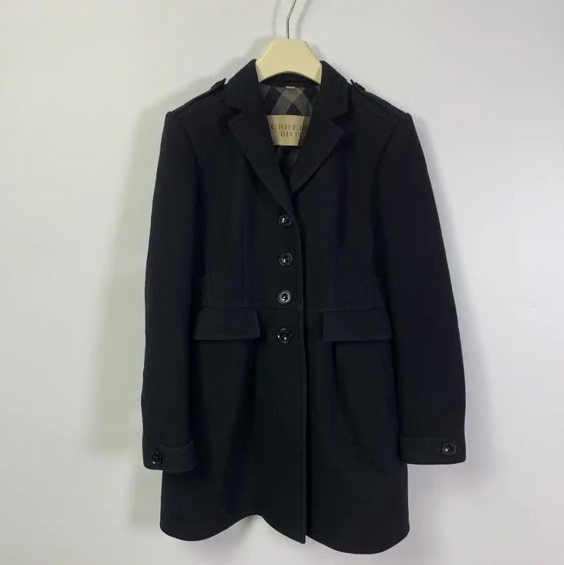 Burberry Black Wool Ladies Coat
