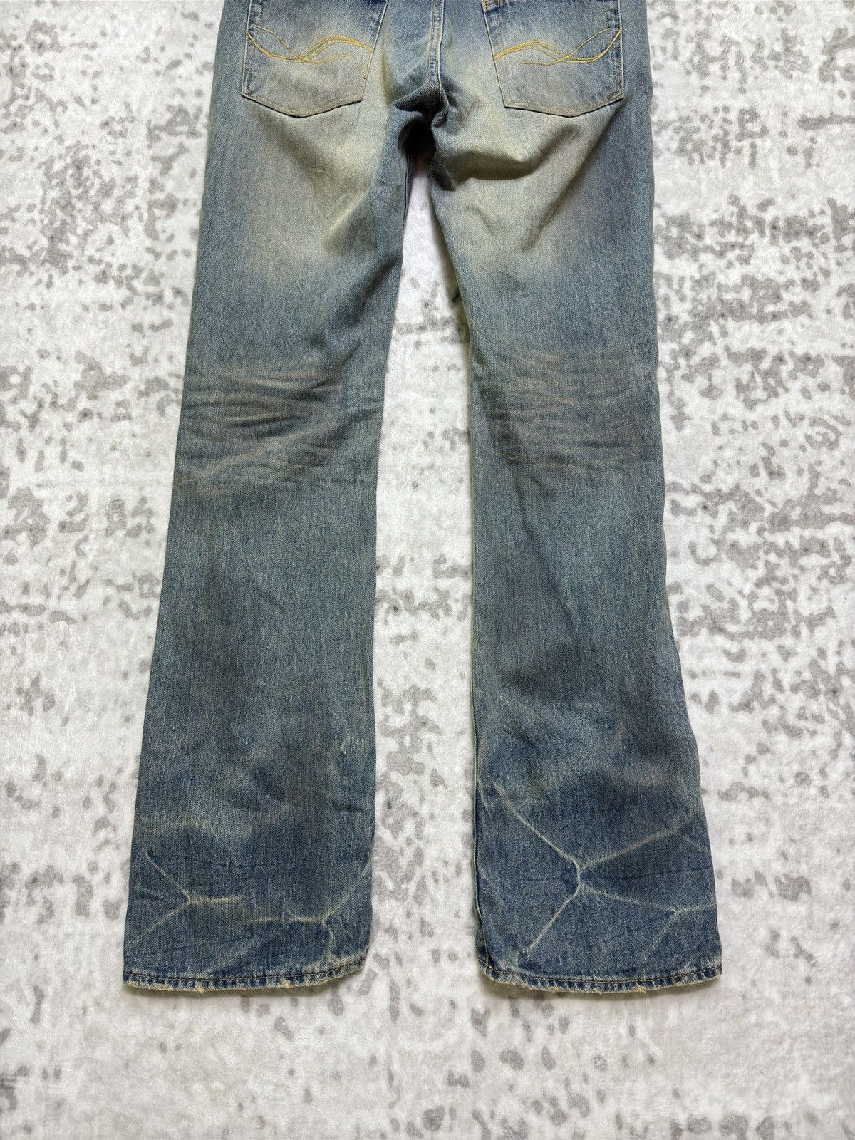 Vintage CavariA Distressed Mud Wash Whiskered Vkei jeans