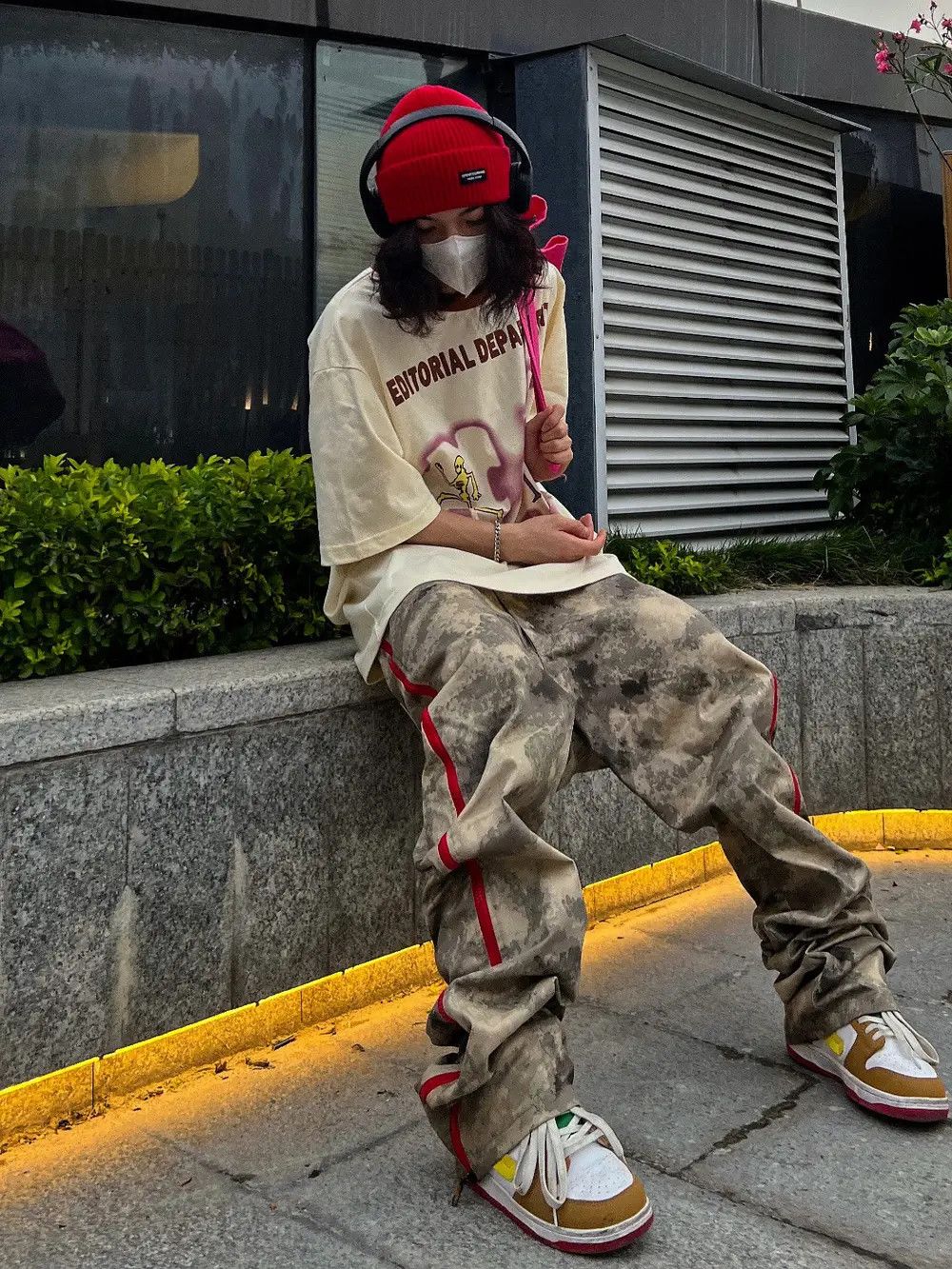 Japanese Brand × Jean Camo Striped Graphic Pants Size US 28 / EU 44 - 1 Thumbnail