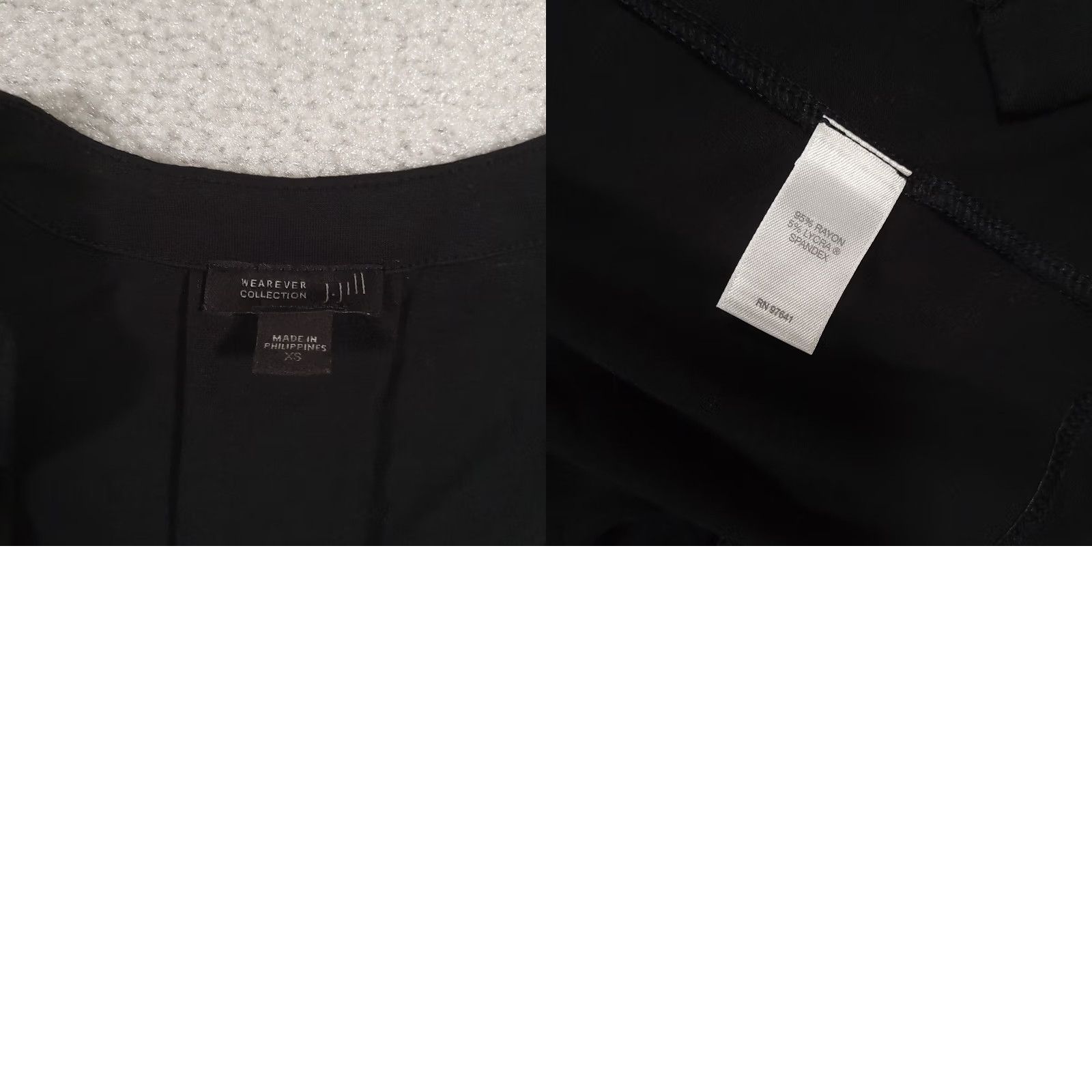 J. Jill VINTAGE J Jill Cardigan Shirt Womens XS Black 3/4 Sleeve Open Front Wearever Collection Stretchy Knit Casual Travel Business Size XS / US 0-2 / IT 36-38 - 8 Thumbnail