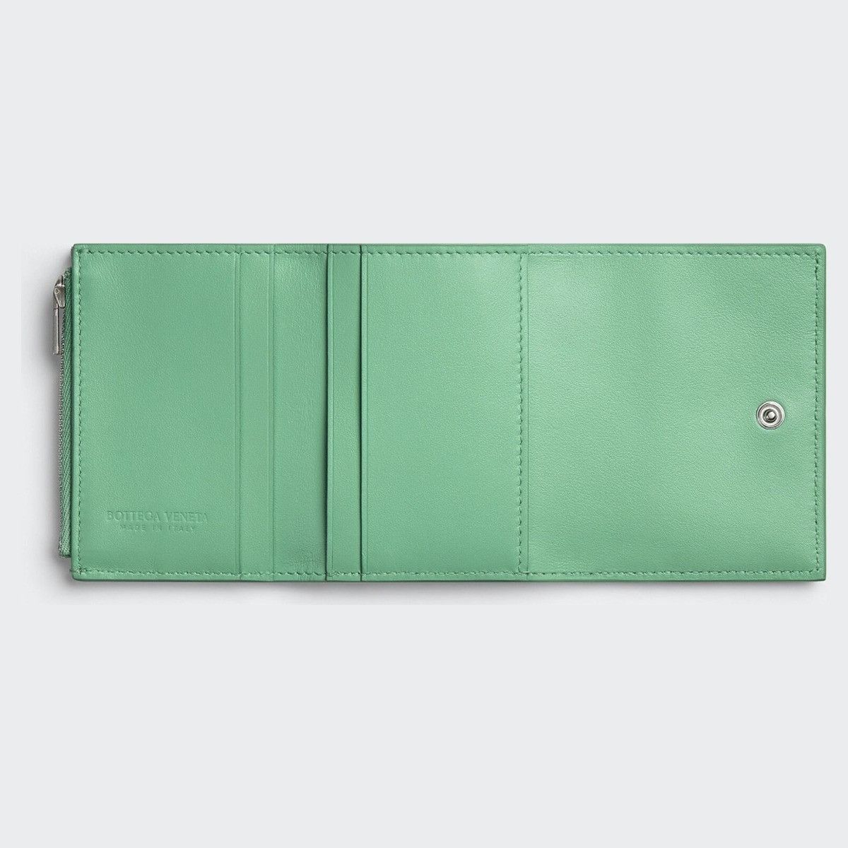 Bottega Veneta o1n1vont1124 Size: OS / Tri-Fold Flap Wallet in Mint Blue Size ONE SIZE - 3 Thumbnail