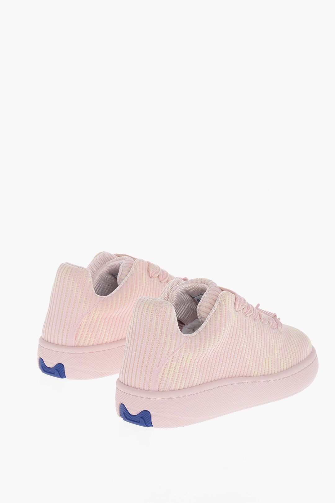 Burberry og1mm1225 Rib Designed Low-Top Sneakers in Pink Size US 5.5 / IT 35.5 - 3 Thumbnail