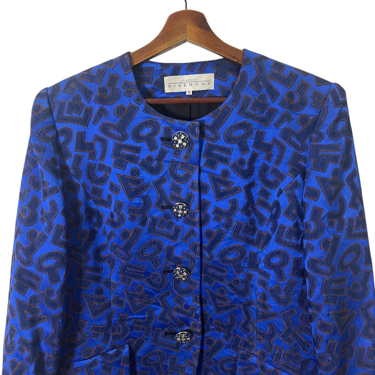 Givenchy Vintage Givenchy Glamour Tweed Jacket Size XL / US 12-14 / IT 48-50 - 4 Thumbnail