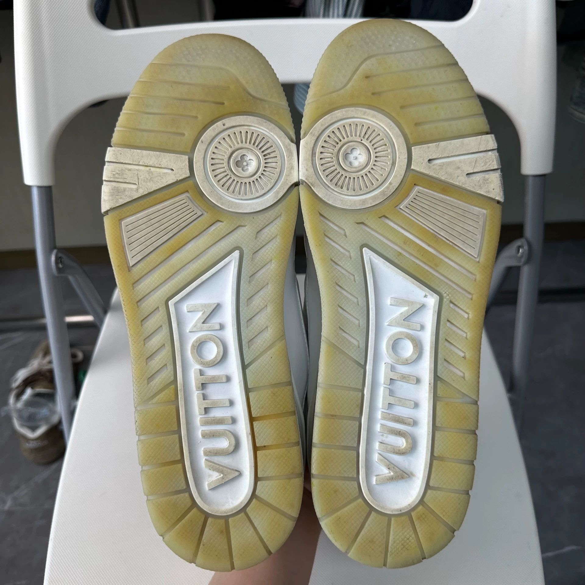 Louis Vuitton LOUIS VUITTON Trainer Unisex White Cement Low-Top 42.5 Size US 9.5 / EU 42-43 - 5 Thumbnail