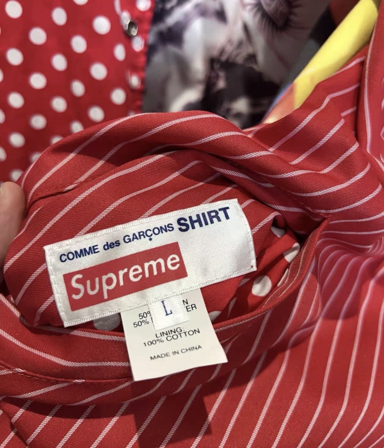 Comme des Garcons Supreme cdg shirt reversible varsity bomber Jacket Size US L / EU 52-54 / 3 - 5 Thumbnail