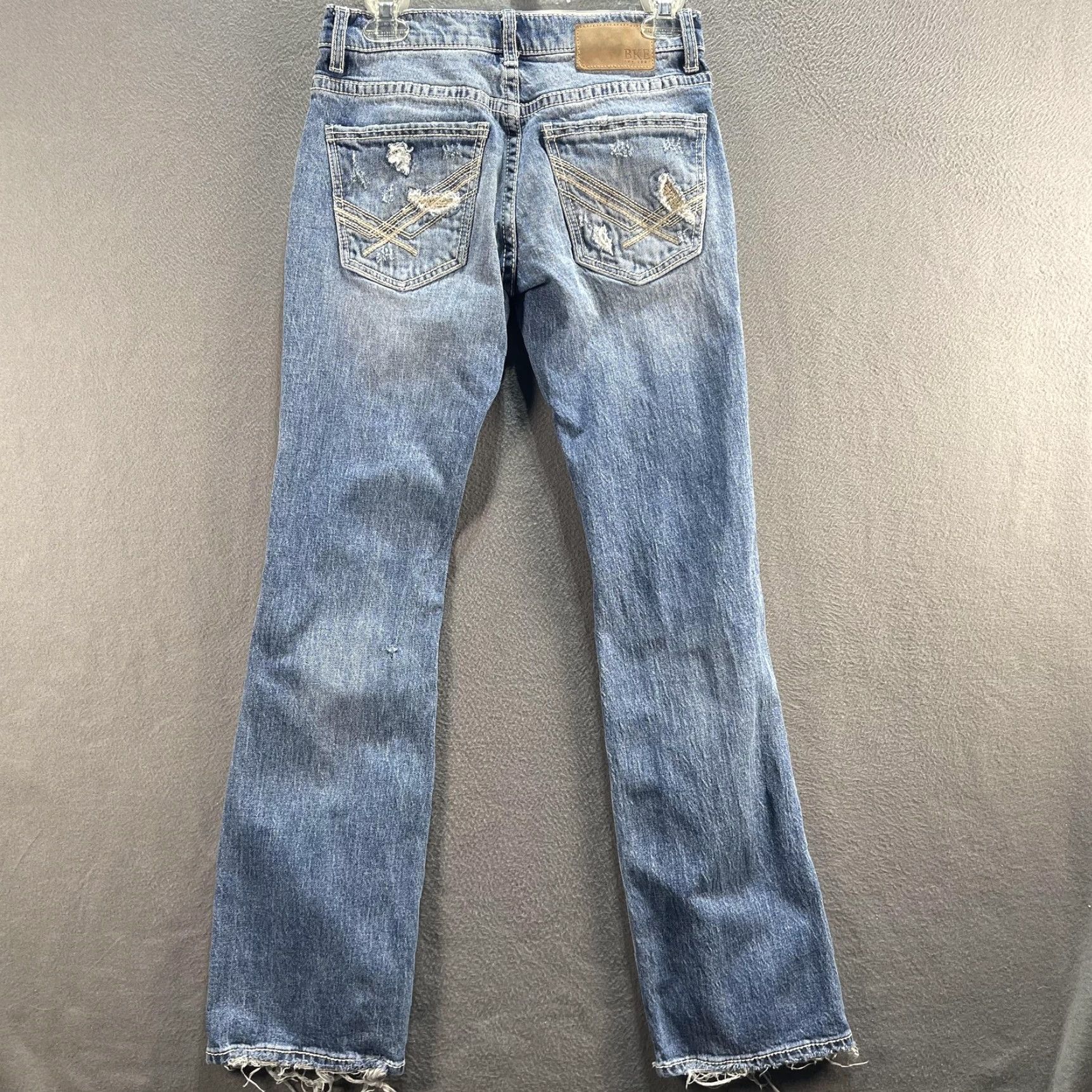 BKE VINTAGE? No. BKE Aiden Jeans Mens 28x32 Blue Distressed Straight Denim Medium Wash Pants Jeans Size US 28 / EU 44 - 3 Thumbnail