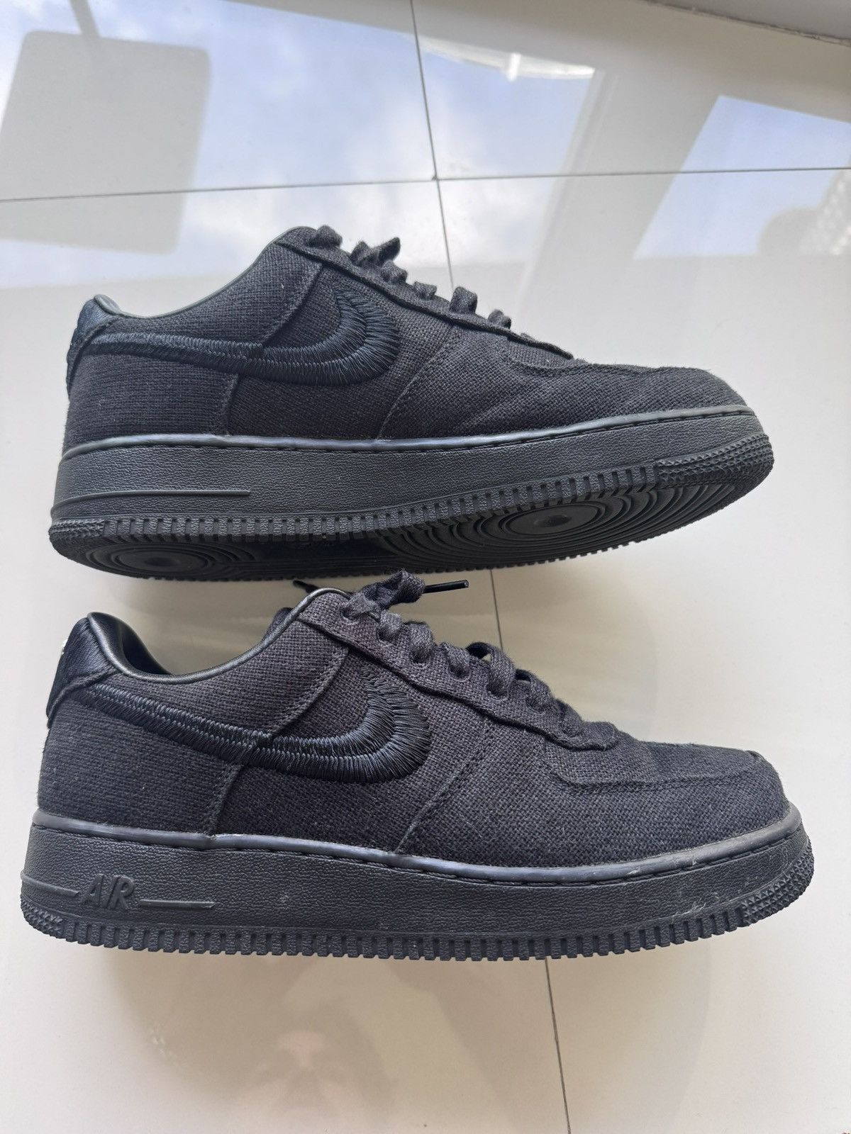 Nike × Stussy Stussy AF1 Triple Black Nike Size US 8.5 / EU 41-42 - 1 Thumbnail