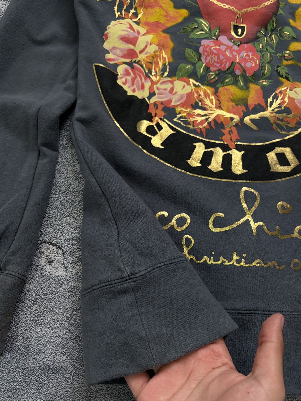 Christian Audigier Paco Chicano Christian Audigier Amor Heart Gold Foil S Y2K Size S / US 4 / IT 40 - 12 Thumbnail